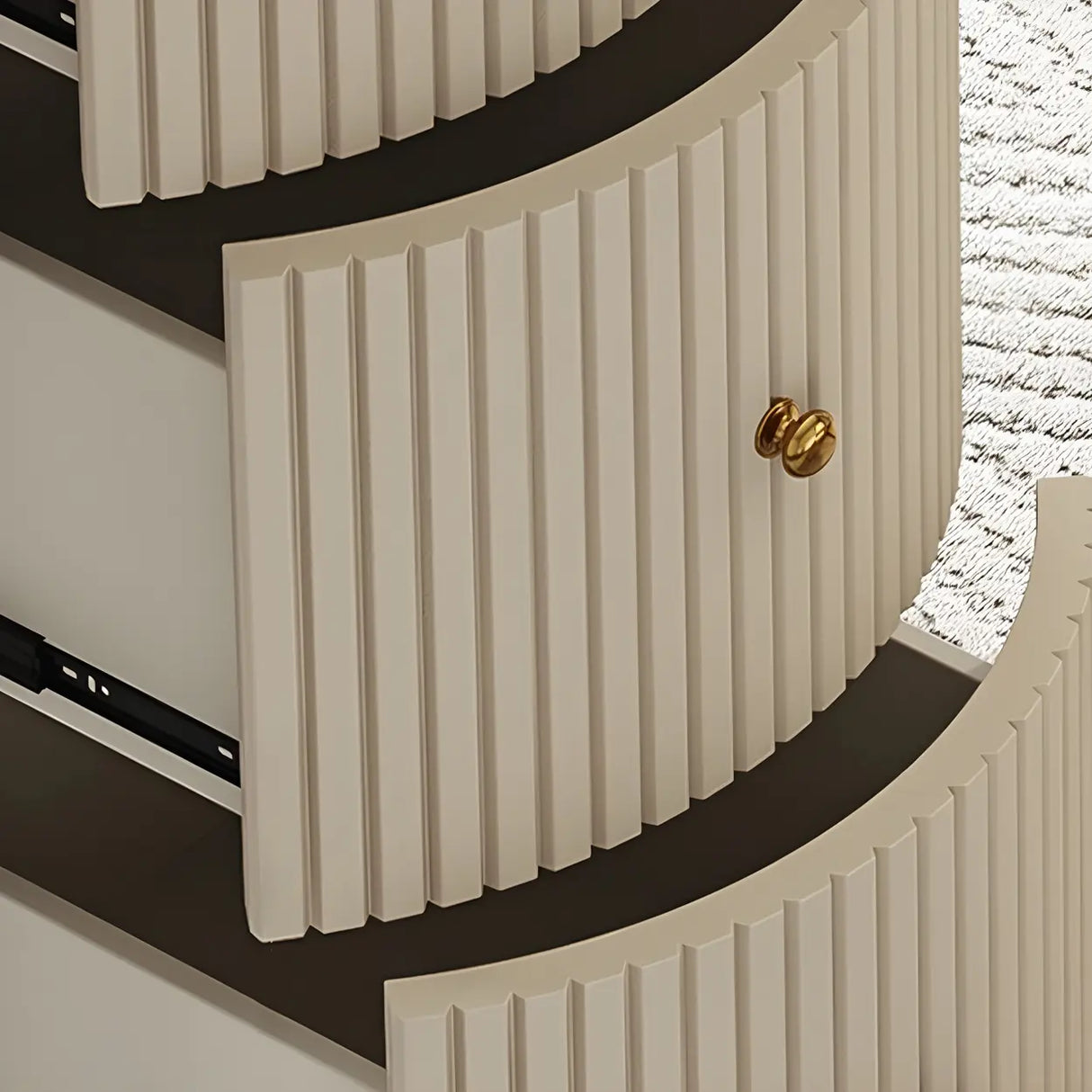 Trendy White Stone Free Form Shaped Office Desk Image - 8