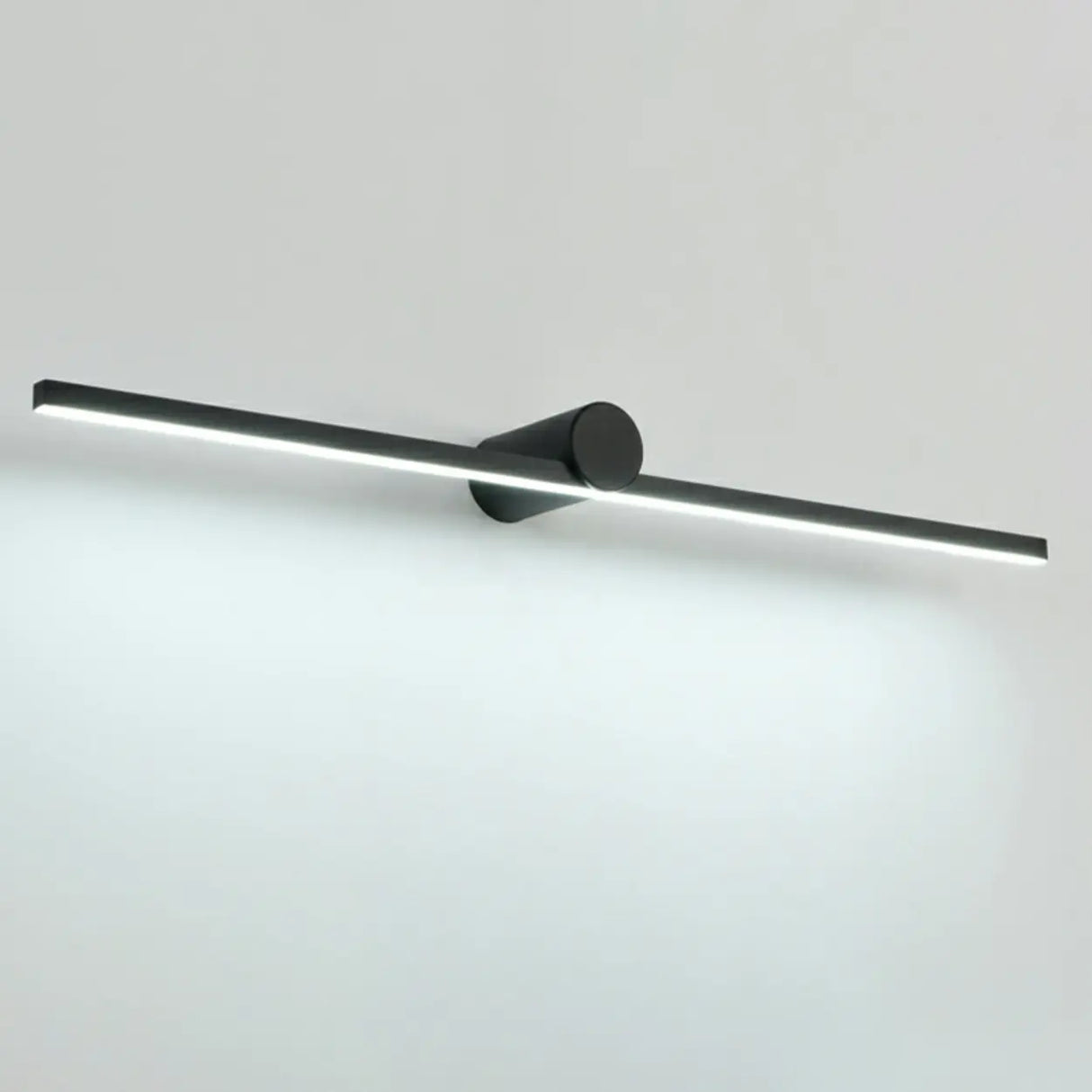 Ultra-Thin Sleek Black LED Linear Metal Vanity Light Image - 10