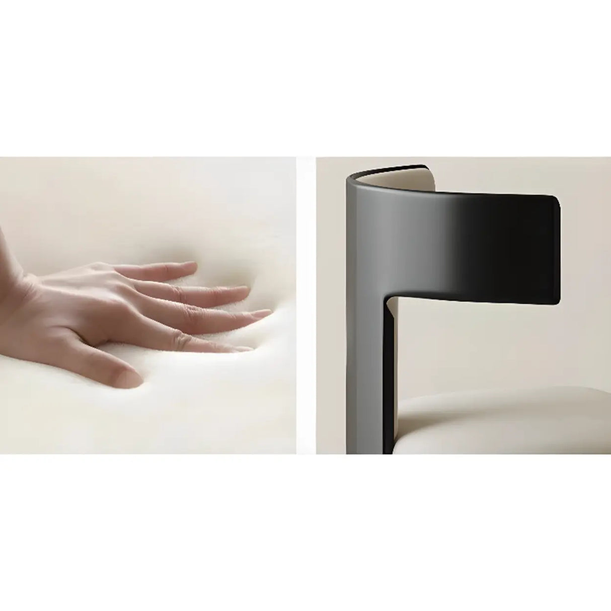 Unique 3 Legs T-Back Armless Upholstered Dining Chair Image - 6