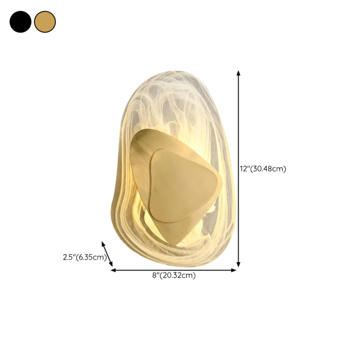 Unique Artistic Geometric Clear Glass Wall Sconce