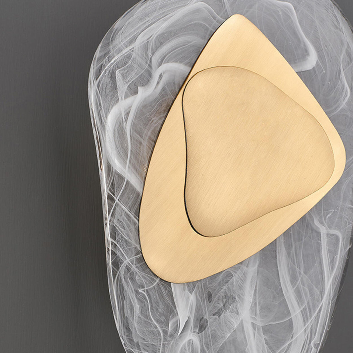 Unique Artistic Geometric Clear Glass Wall Sconce Image - 8