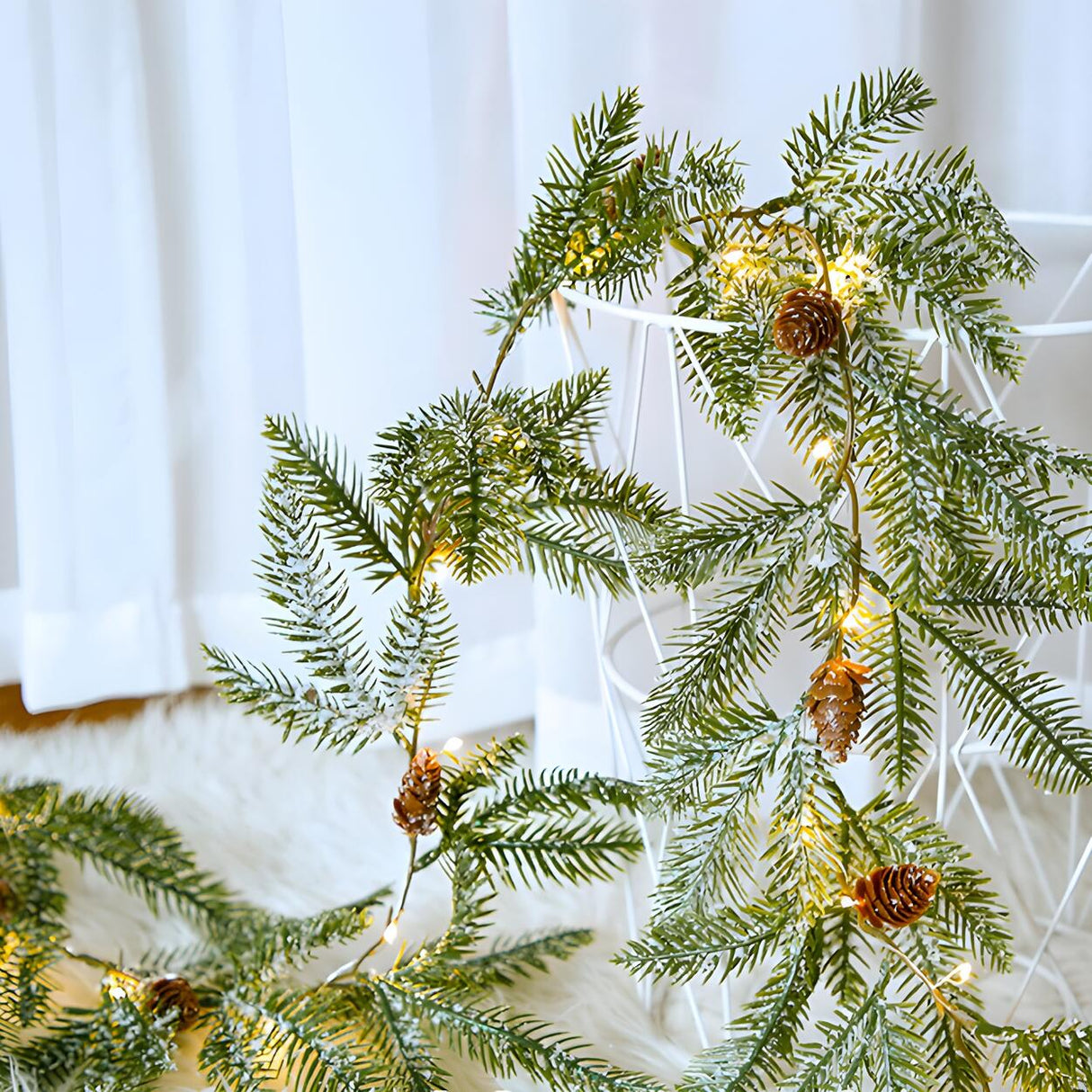 Unique Christmas Modern Pinecone LED String Light Image - 3