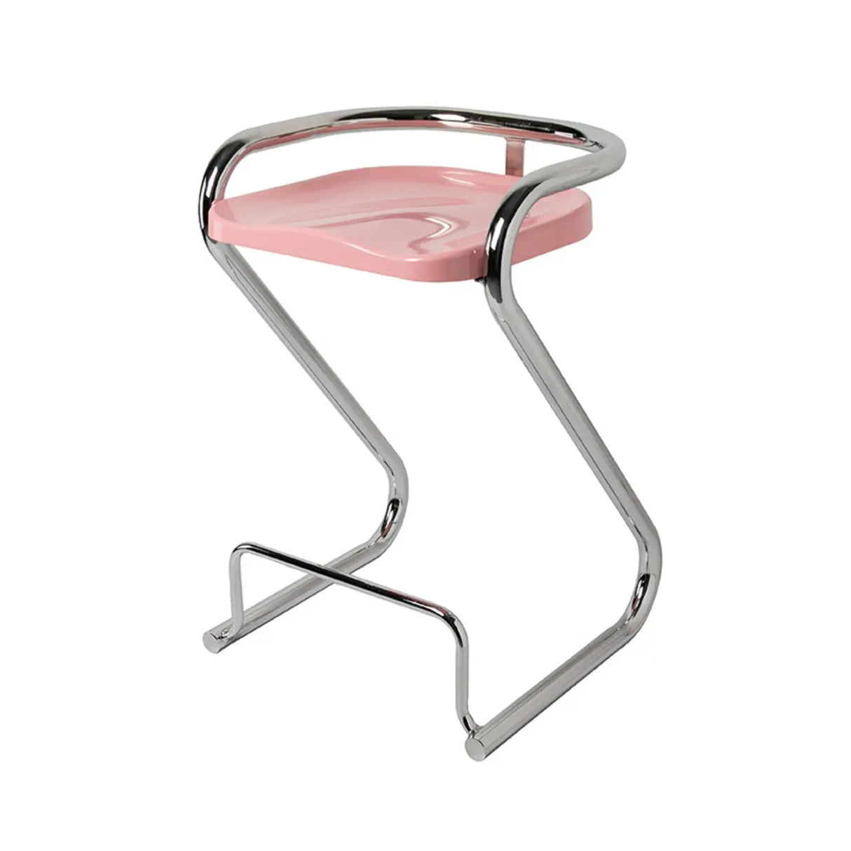 Unique Curved Sled Base Bucket Bar Stool with Footrest Image - 10