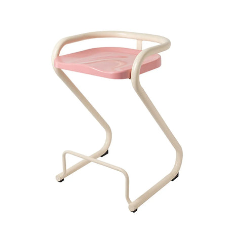 Unique Curved Sled Base Bucket Bar Stool with Footrest Image - 2