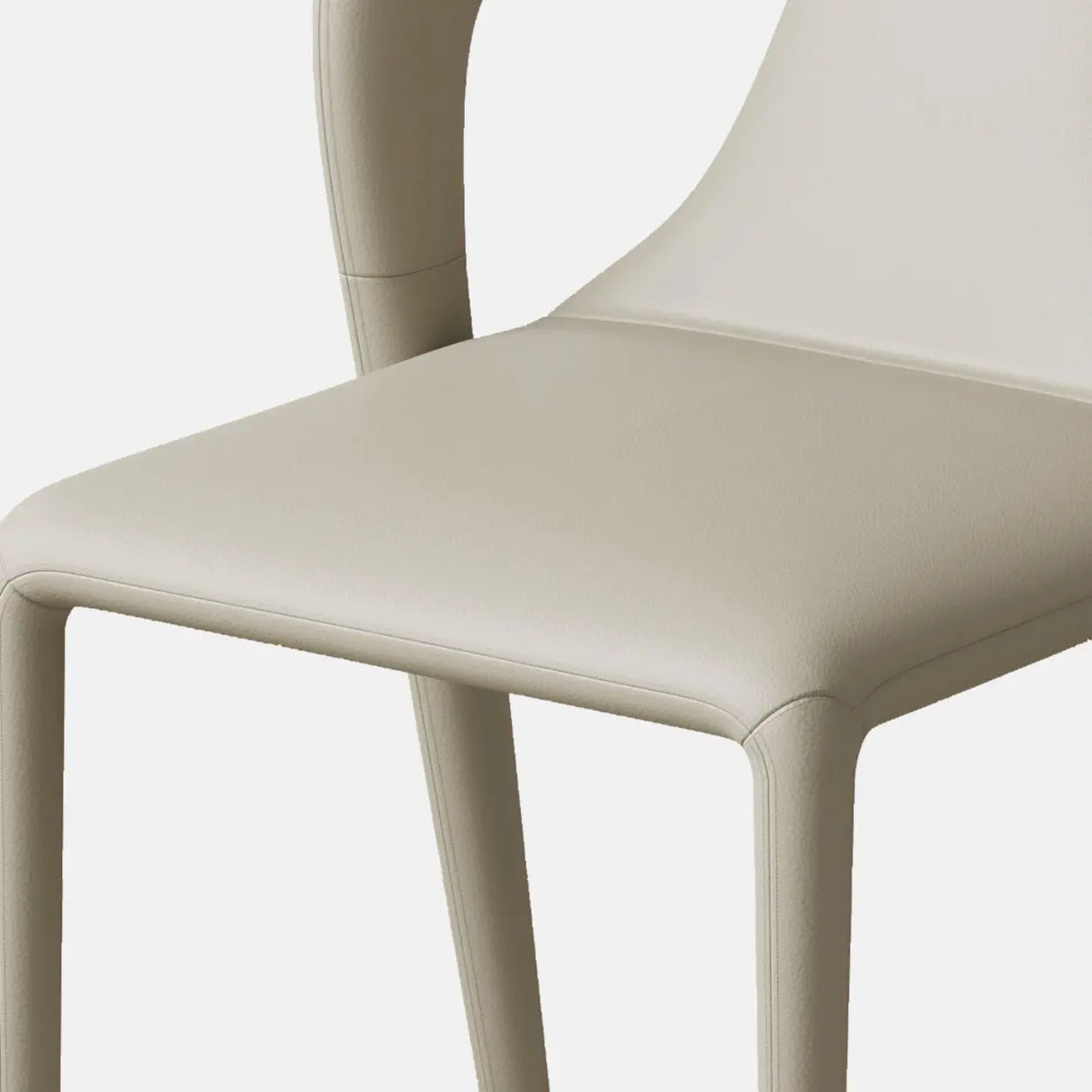 Unique Faux Leather Armless Upholstered Dining Chair Image - 10
