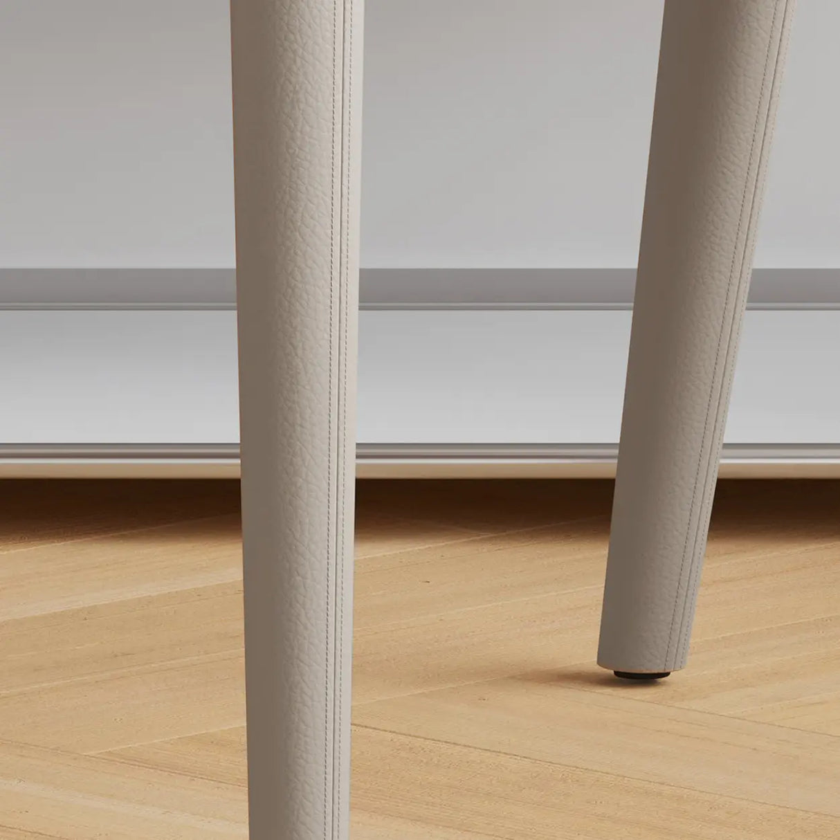 Unique Faux Leather Armless Upholstered Dining Chair Image - 11