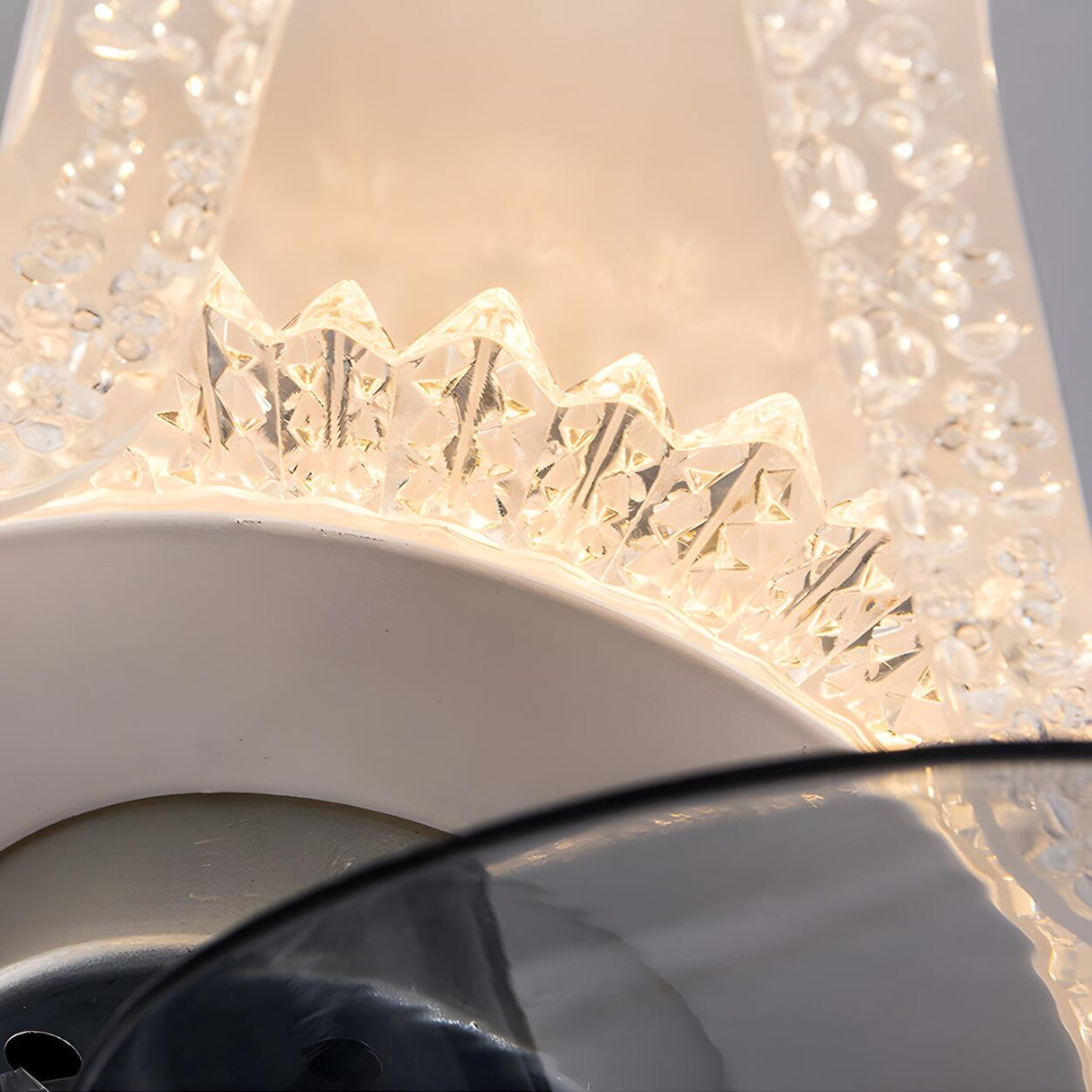 Unique Flower-Shaped Modern Ceiling Fan with LED Light Image - 14