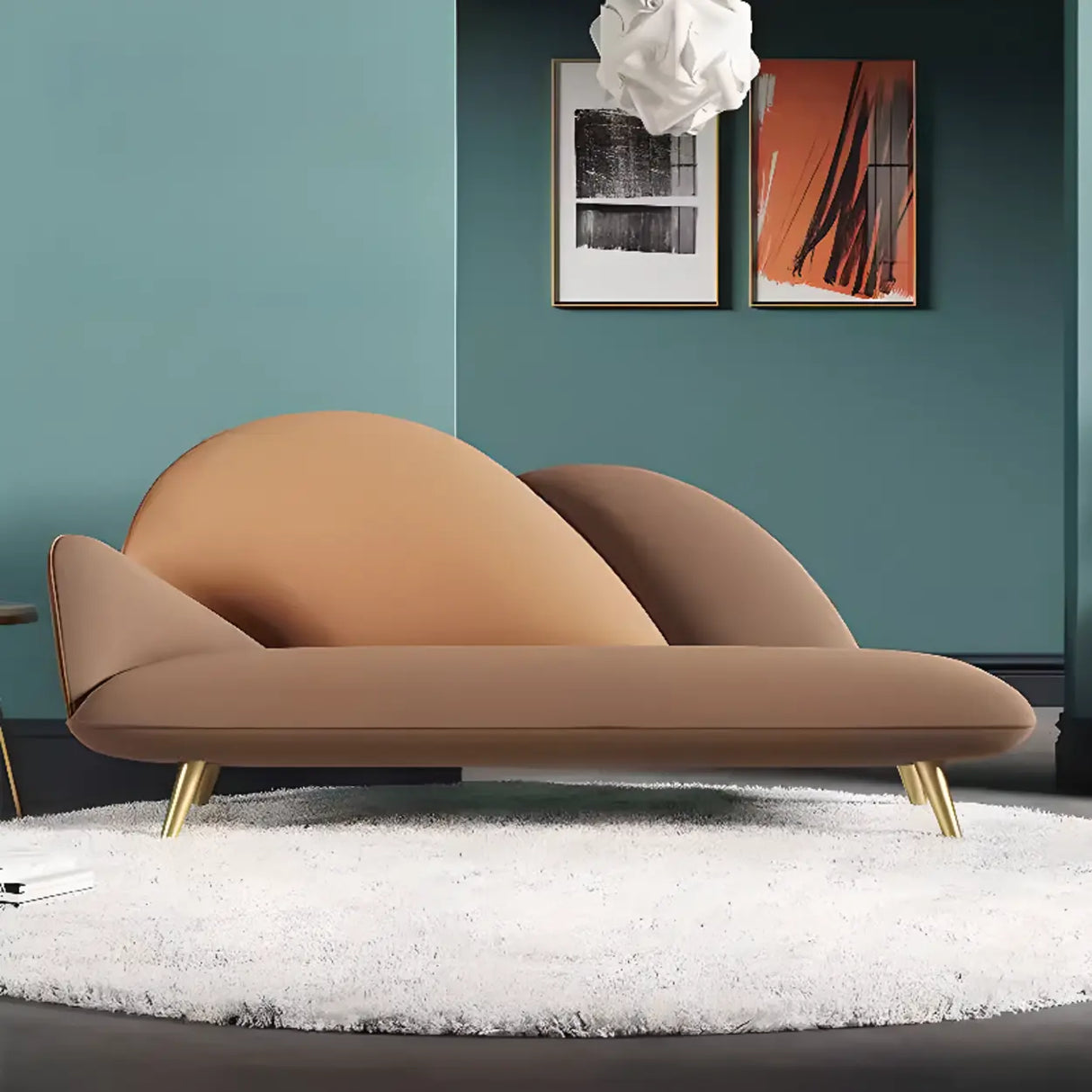 Unique Grey Solid Color Velvet Large Chaise Lounge Sofa Image - 14