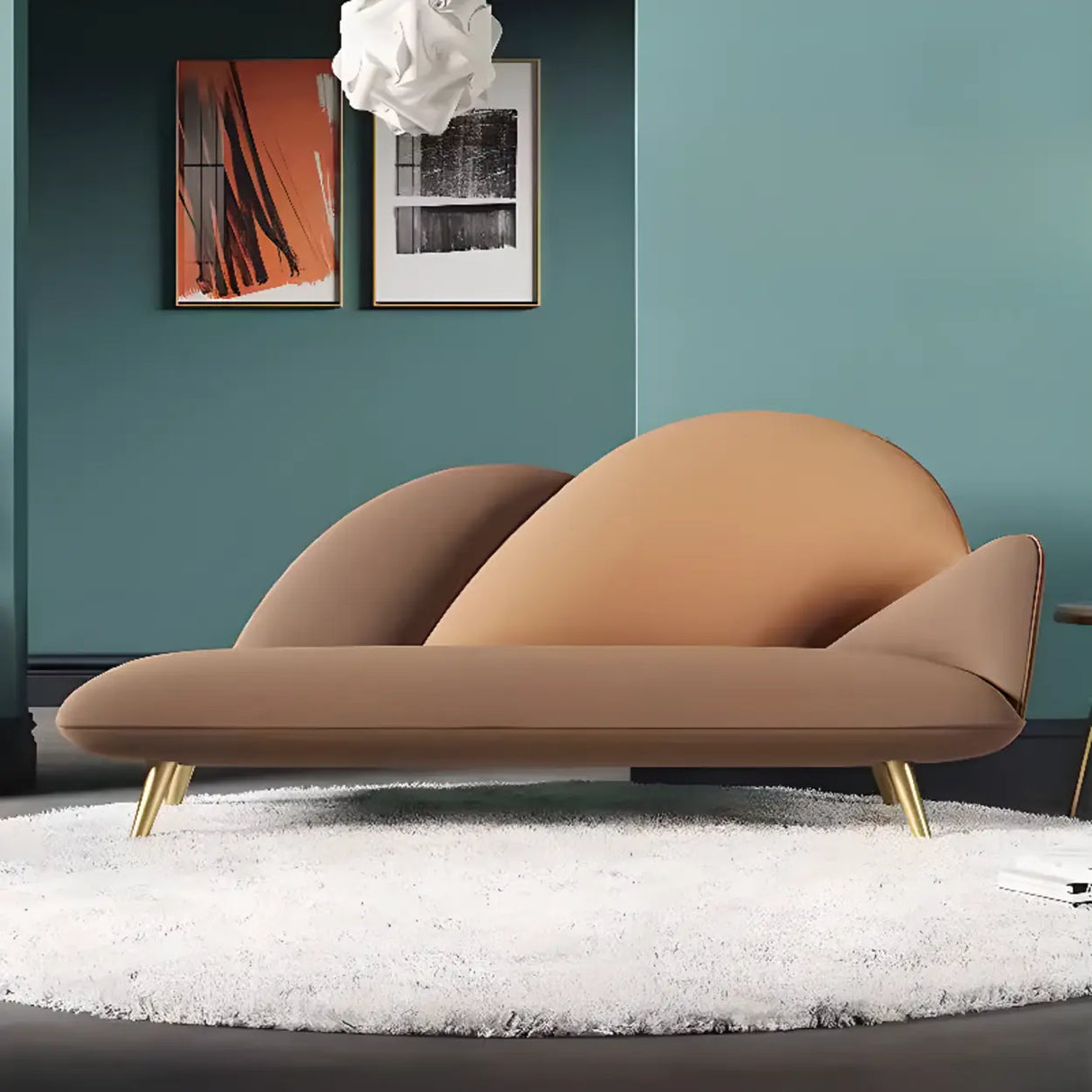 Unique Grey Solid Color Velvet Large Chaise Lounge Sofa Image - 15