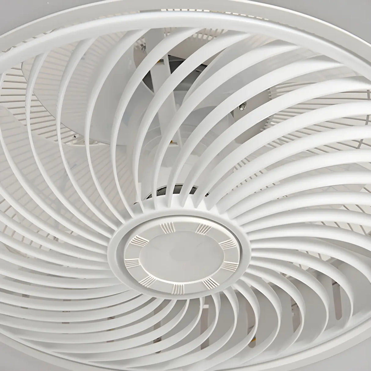 Unique Hollow Round Bladeless Ceiling Fan With Light Image - 10