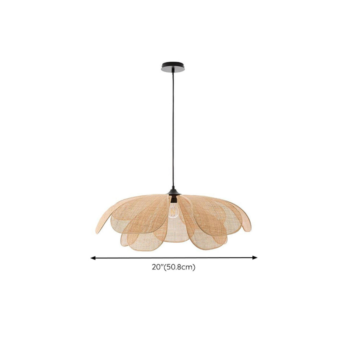 Unique Natural Flower Rattan Leaf Pendant Light Image - 12