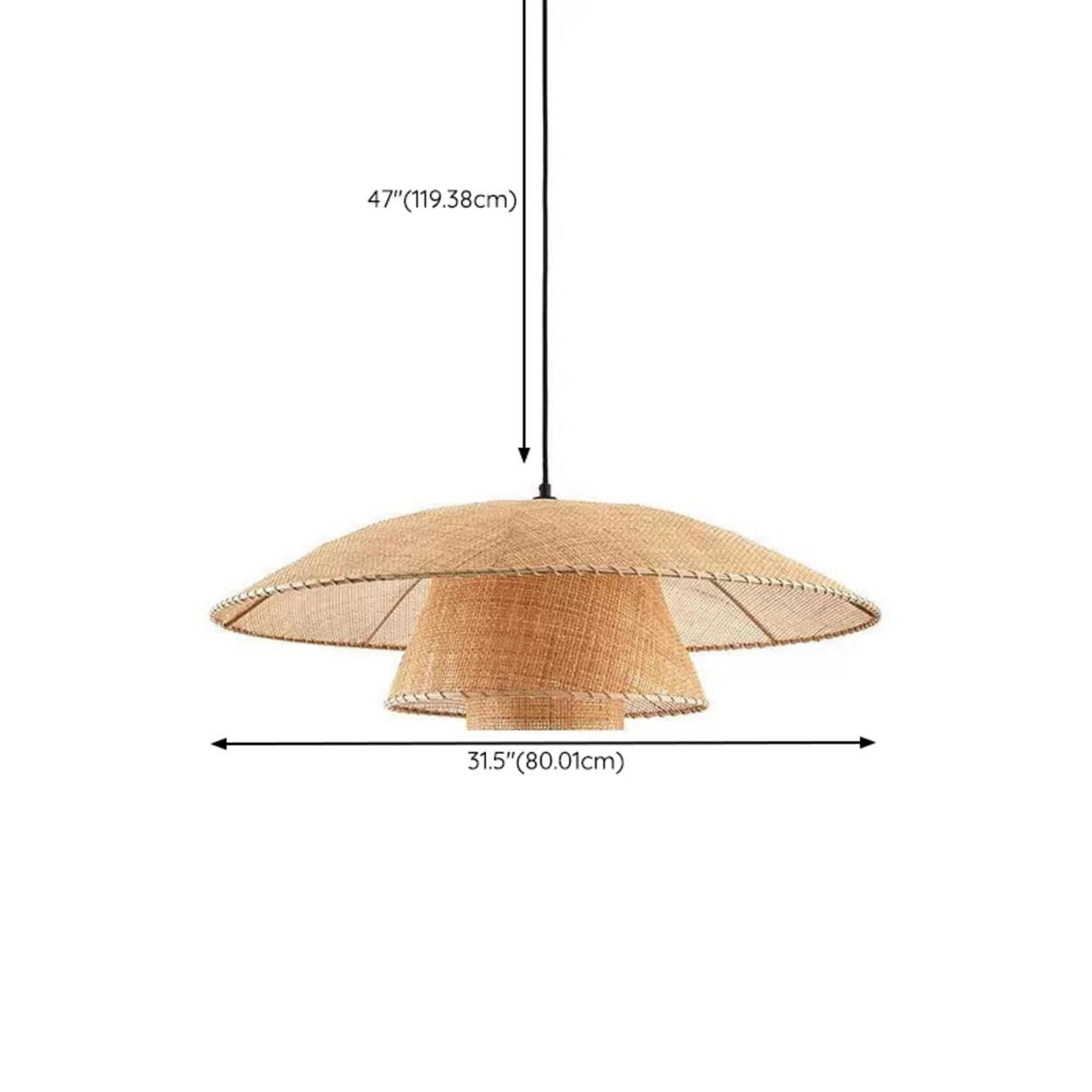 Unique Natural Flower Rattan Leaf Pendant Light Image - 14