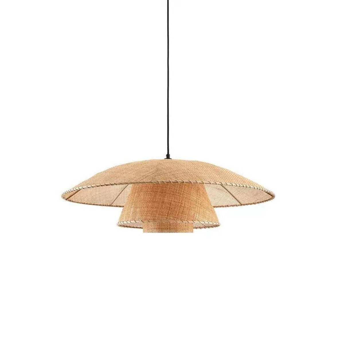 Unique Natural Flower Rattan Leaf Pendant Light Image - 9