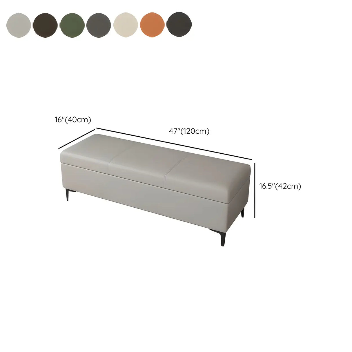 Upholstered Flip Top Storage Entryway Bench with Legs Image - 11
