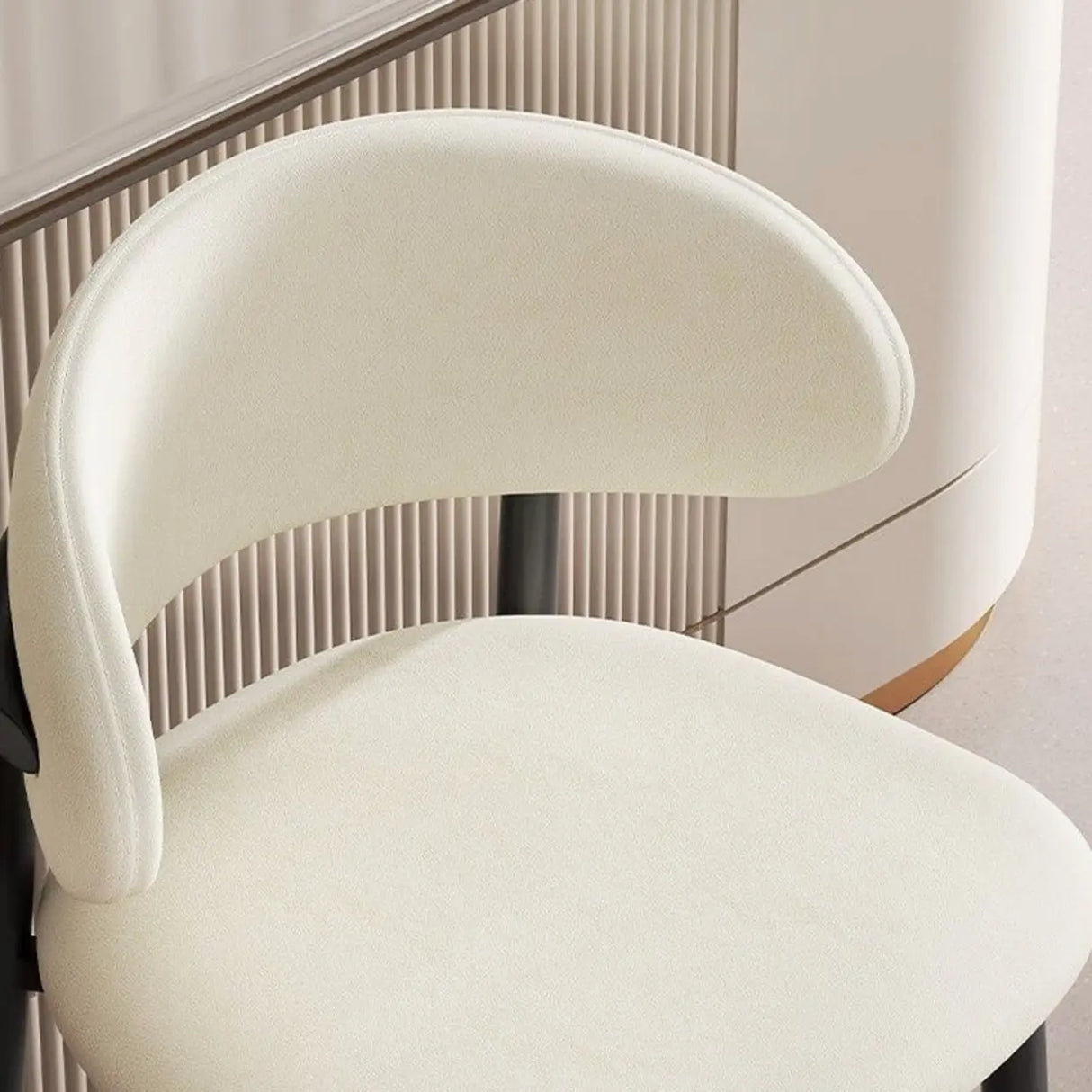 Upholstered Modern Low Back Counter Height Bar Stool Image - 11