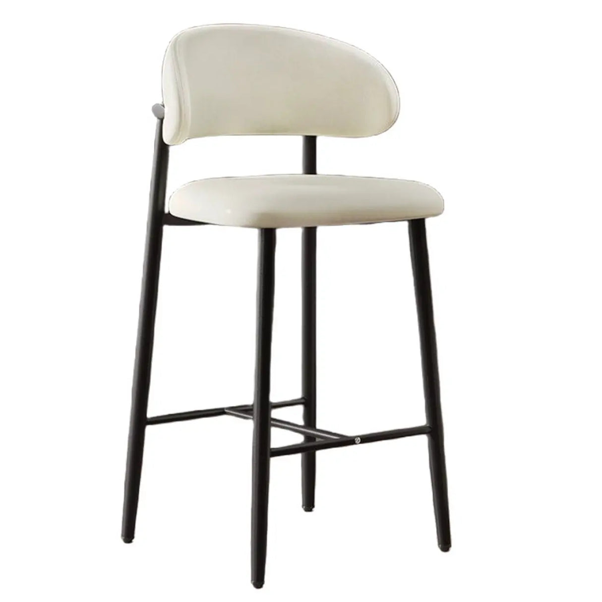 Upholstered Modern Low Back Counter Height Bar Stool Image - 7