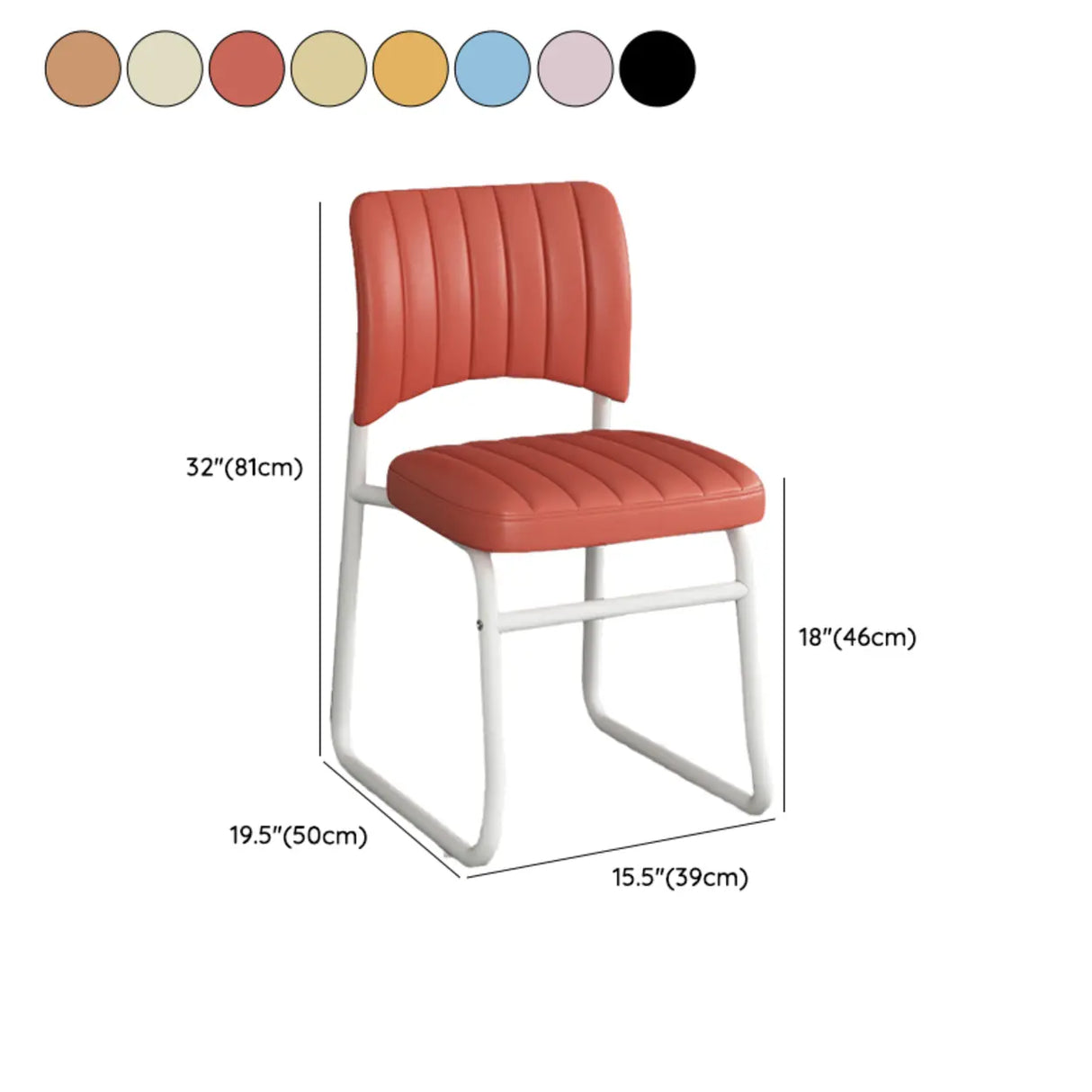 Upholstered Open Low Back Metal Dining Side Chair Image - 30
