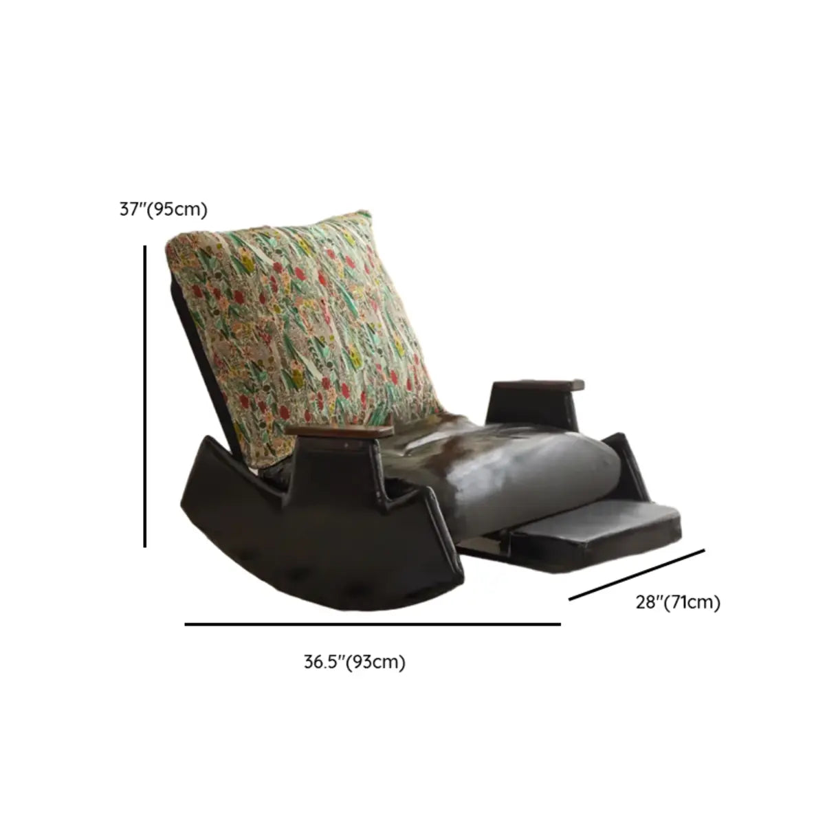 Upholstered Recessed Arm Rocking Chair with Slipcover