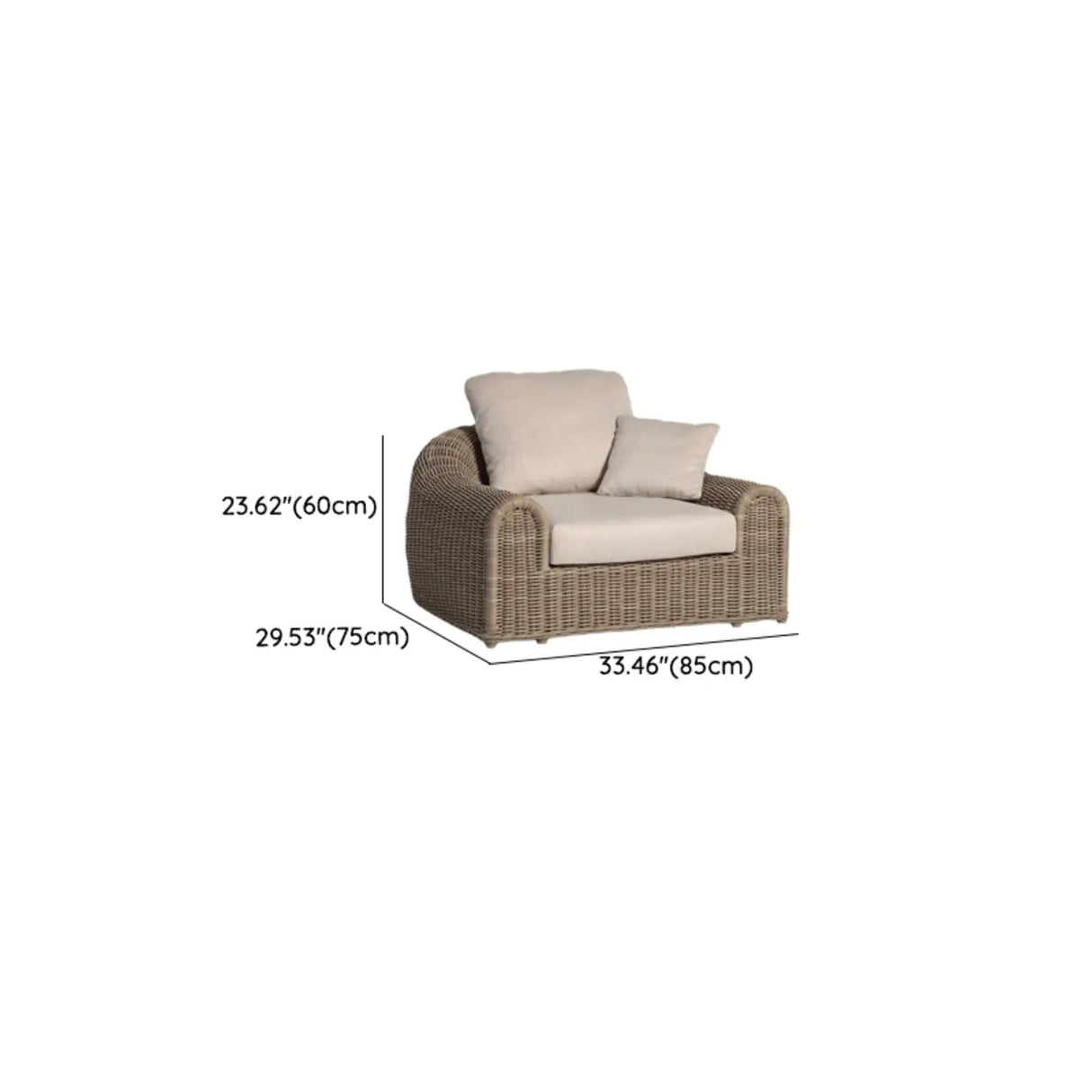 UV Resistant Compact Wicker Cocoa Patio Conversation Sets Image - 17
