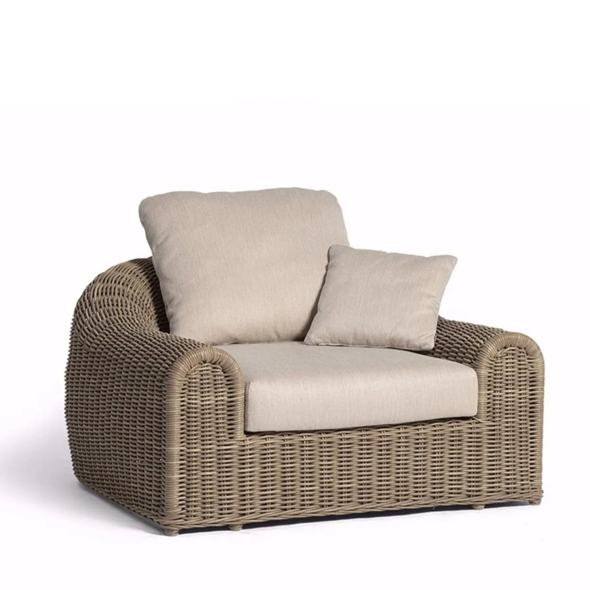 UV Resistant Compact Wicker Cocoa Patio Conversation Sets Image - 2