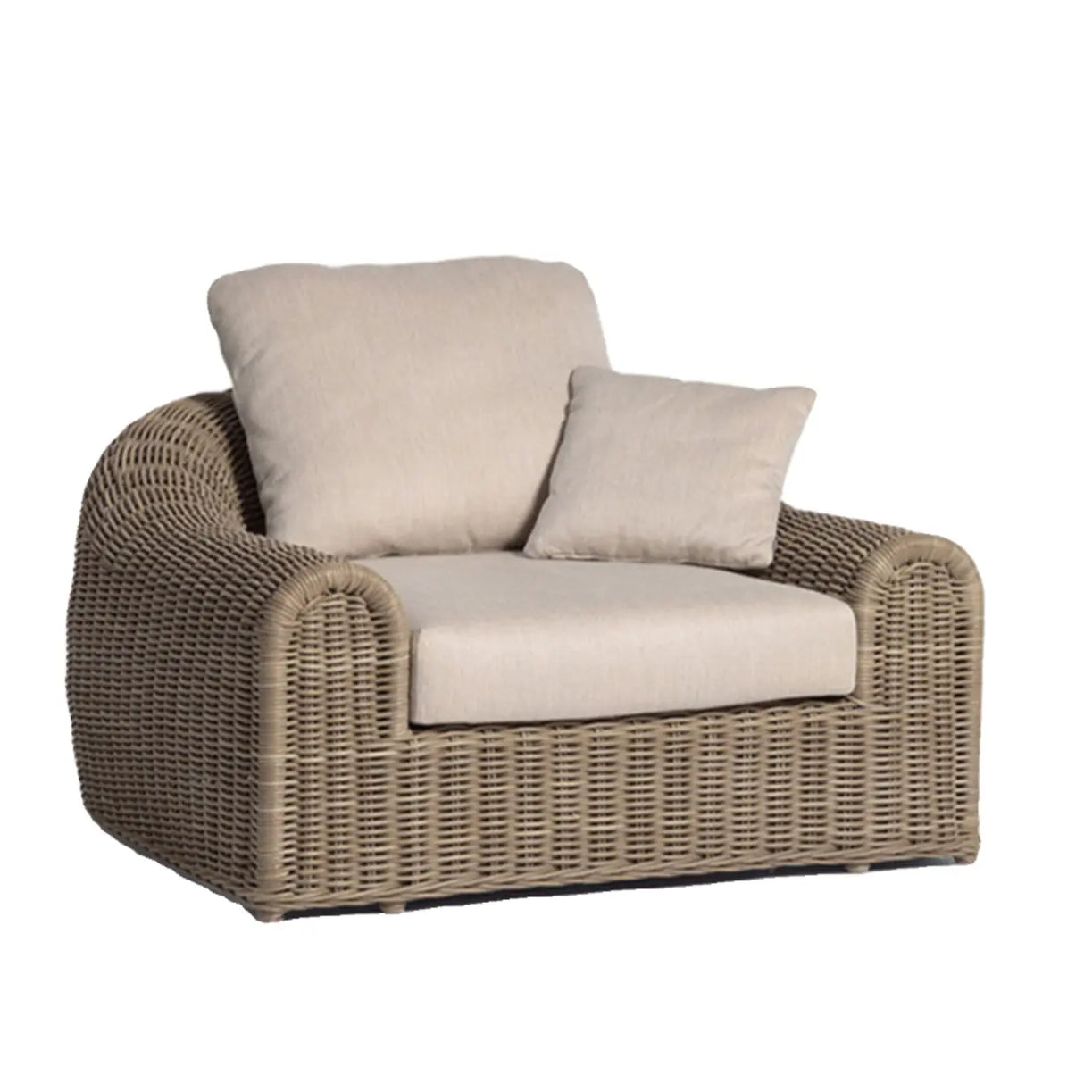 UV Resistant Compact Wicker Cocoa Patio Conversation Sets Image - 8
