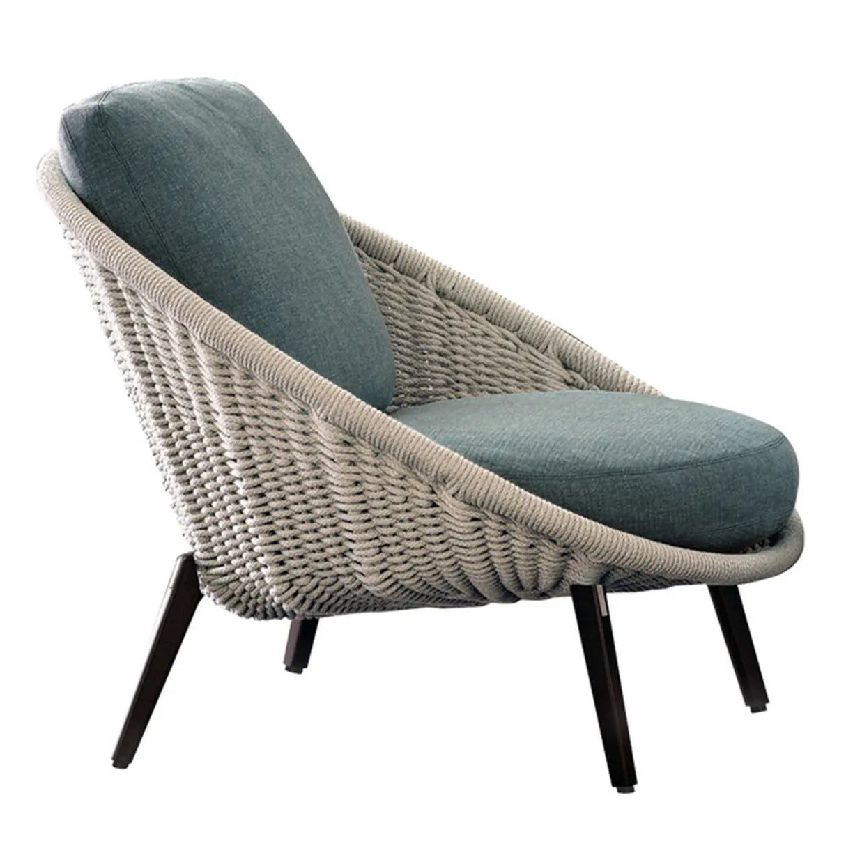 UV Resistant Cream Gray Outdoor Round Wicker Patio Sofa Image - 2