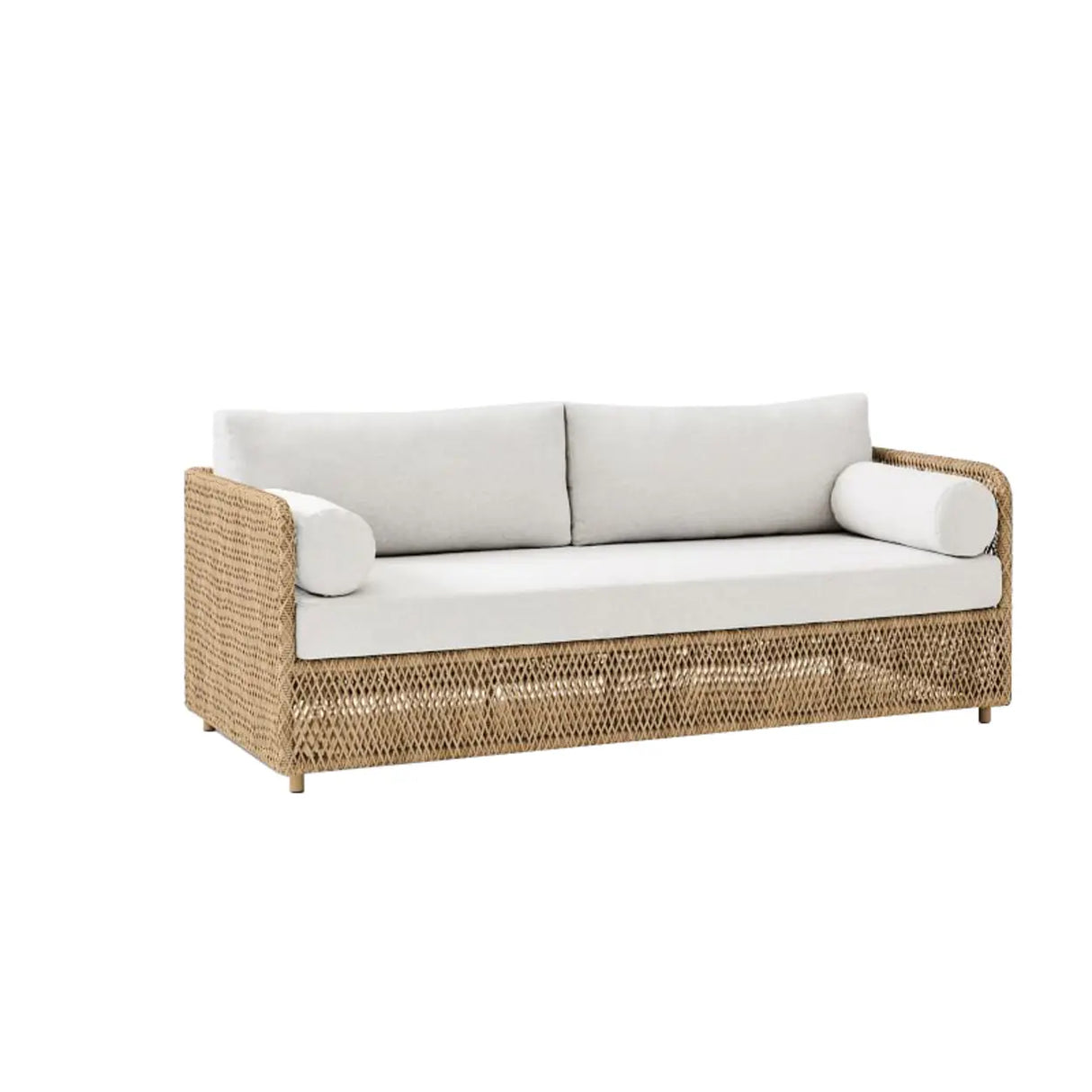 UV Resistant Light Brown Woven Frame Outdoor Patio Sofa Set Image - 11