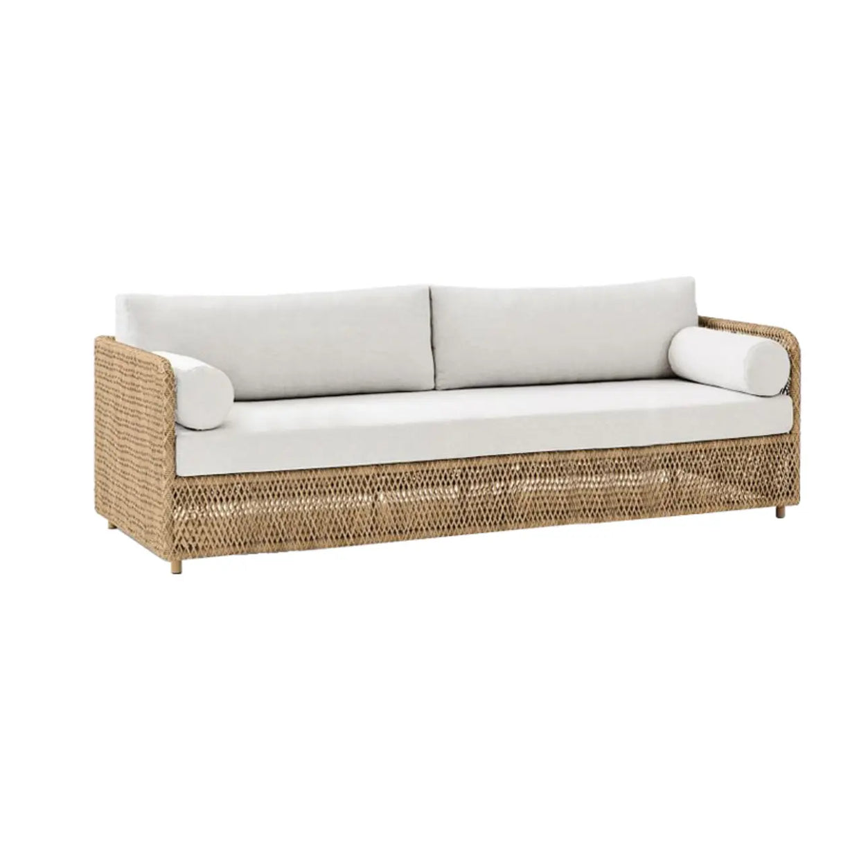 UV Resistant Light Brown Woven Frame Outdoor Patio Sofa Set Image - 12