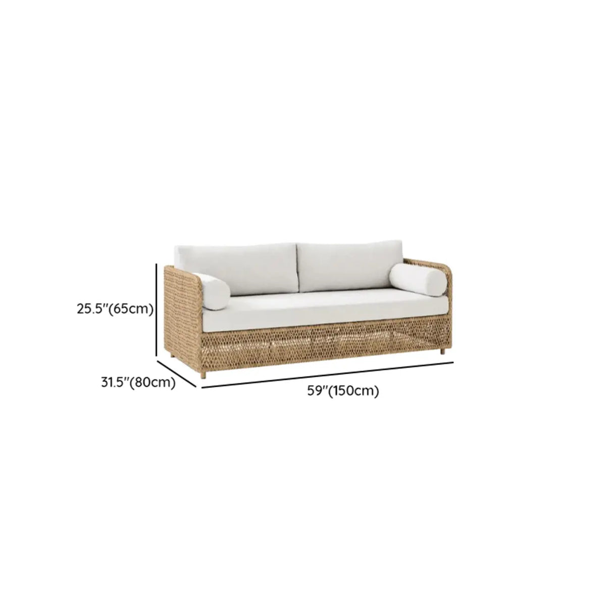 UV Resistant Light Brown Woven Frame Outdoor Patio Sofa Set Image - 20