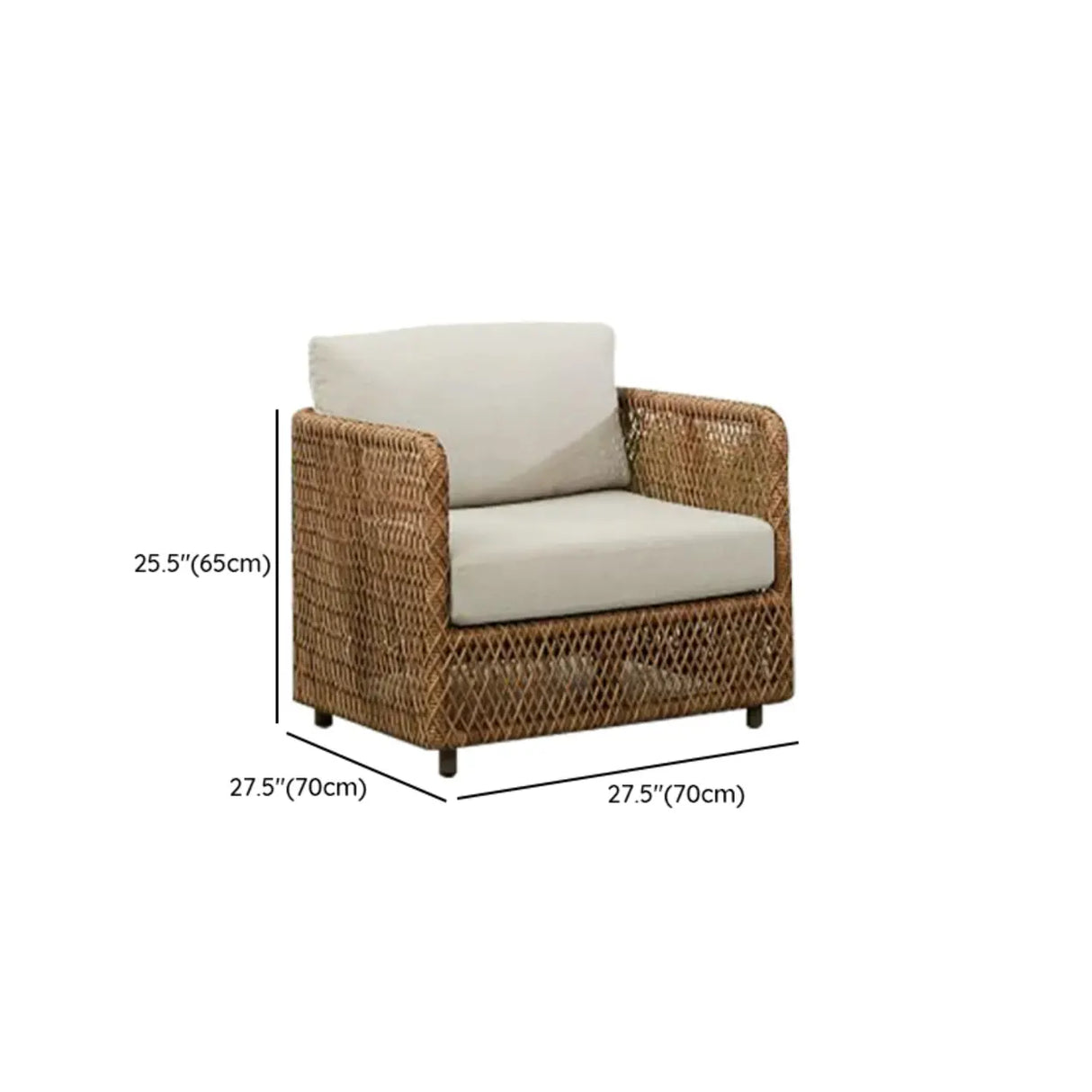 UV Resistant Light Brown Woven Frame Outdoor Patio Sofa Set Image - 22