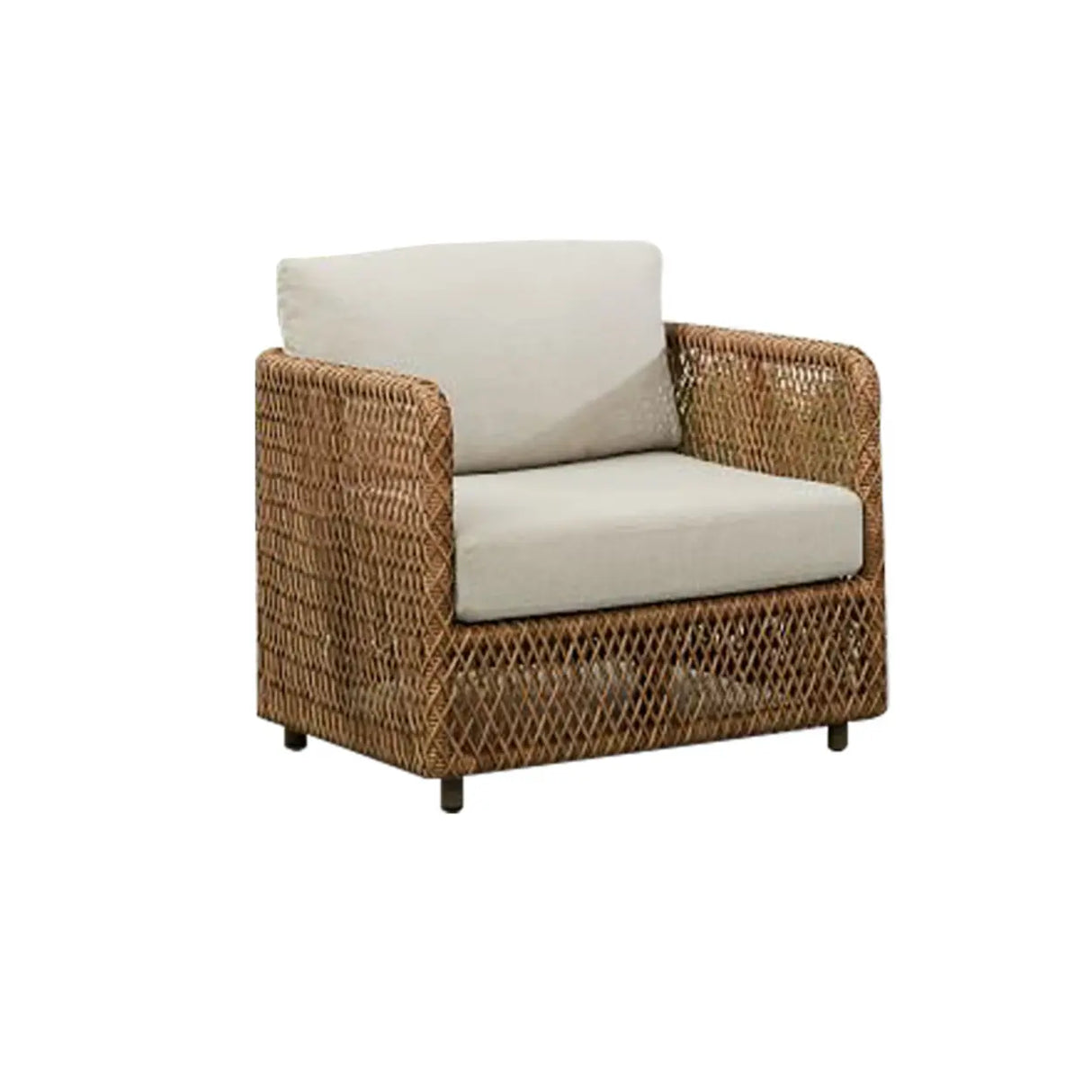 UV Resistant Light Brown Woven Frame Outdoor Patio Sofa Set Image - 7