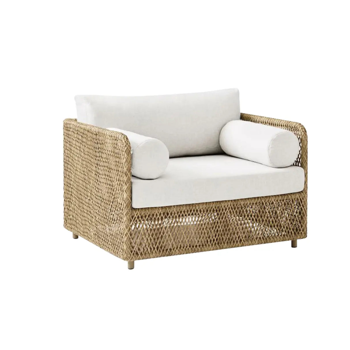 UV Resistant Light Brown Woven Frame Outdoor Patio Sofa Set Image - 10