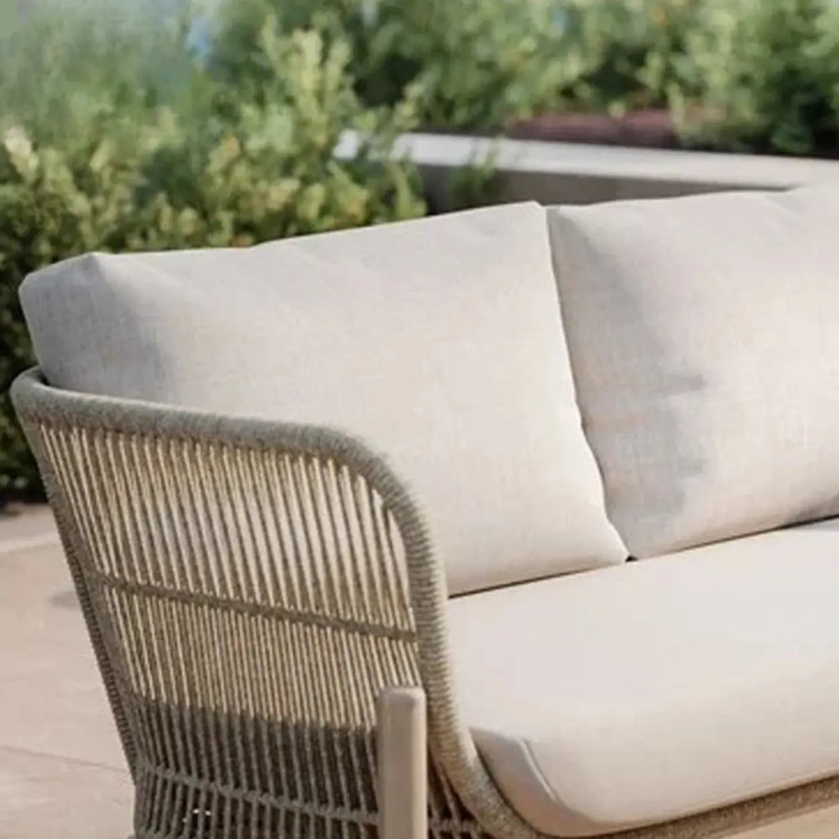 UV Resistant Modern Beige Rattan Outdoor Patio Sofa Set Image - 4