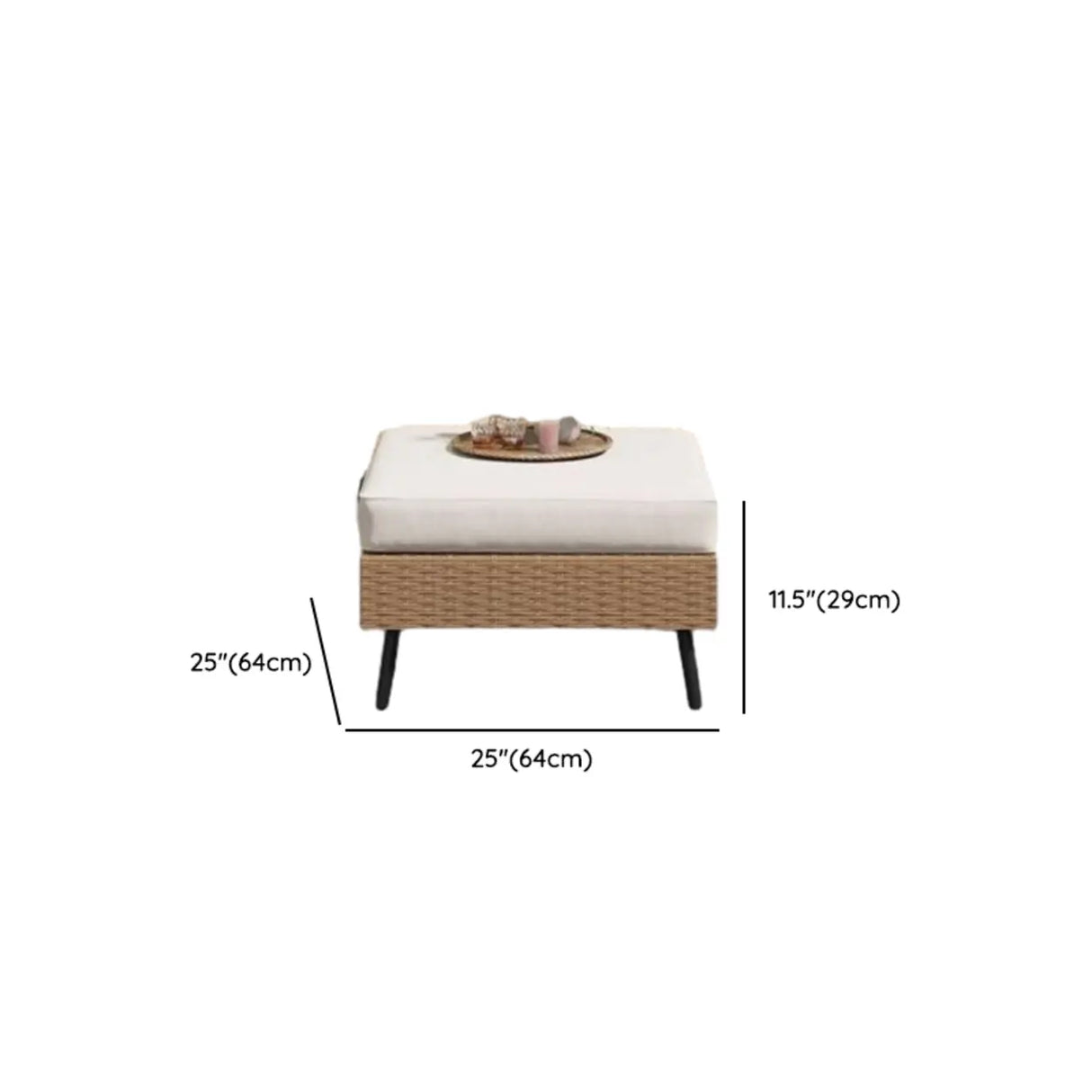 UV Resistant Modular Rattan Beige Upholstered Patio Sofa Set Image - 10