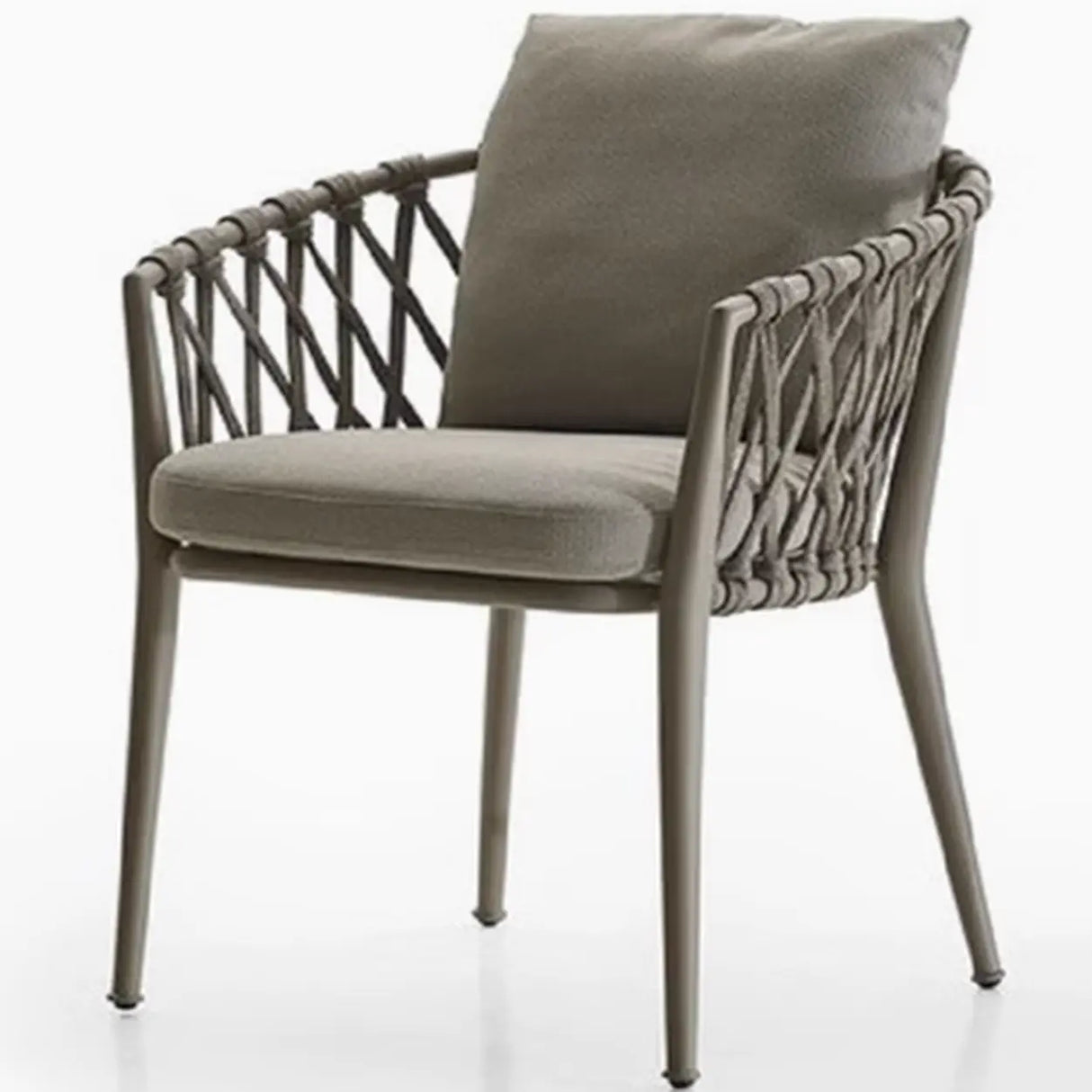 UV Resistant Outdoor Wicker Metal Gray Cushions Sofa Set Image - 17