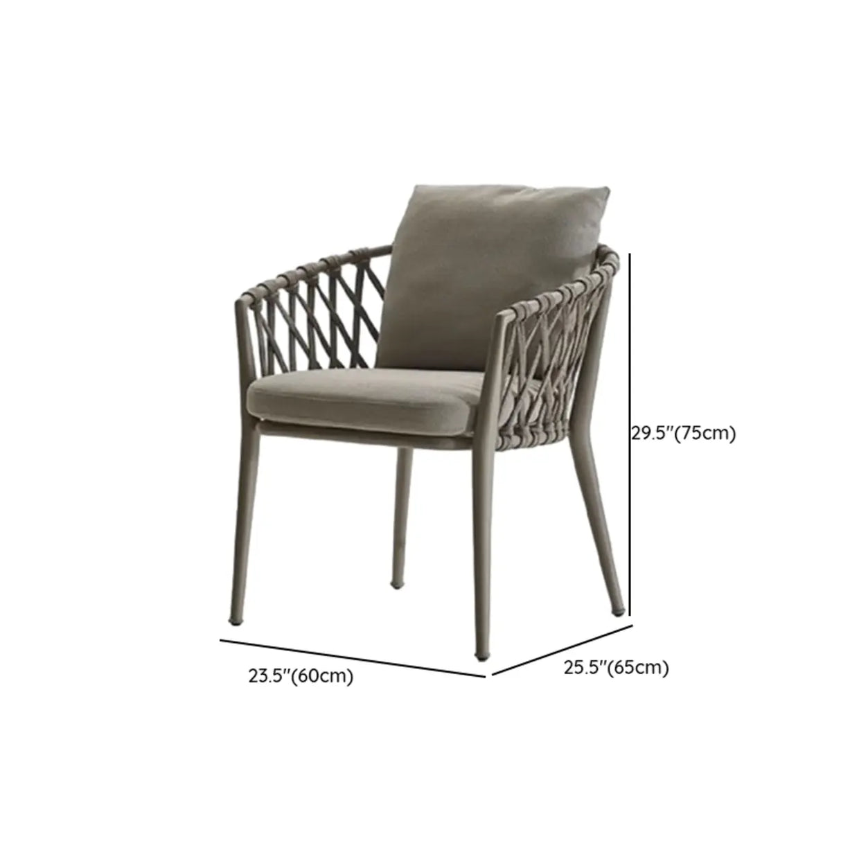 UV Resistant Outdoor Wicker Metal Gray Cushions Sofa Set