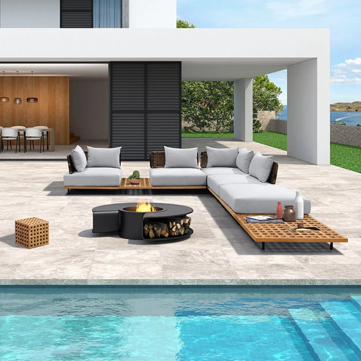 UV Resistant Versatile Wicker Patio Sectional Sofa Set Image - 4