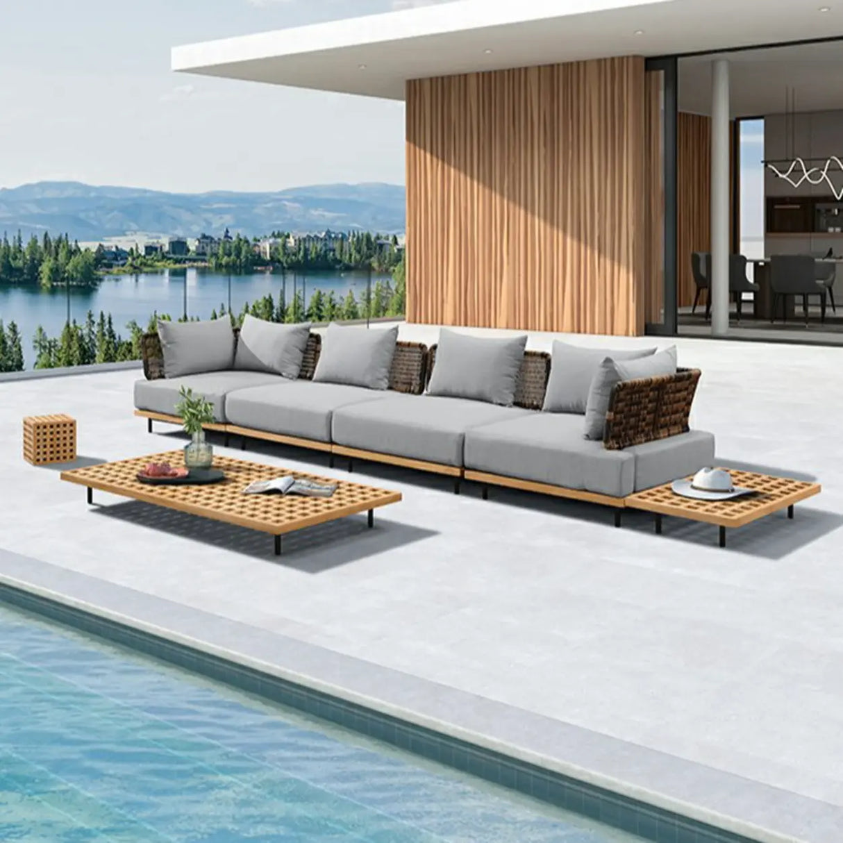 UV Resistant Versatile Wicker Patio Sectional Sofa Set Image - 6