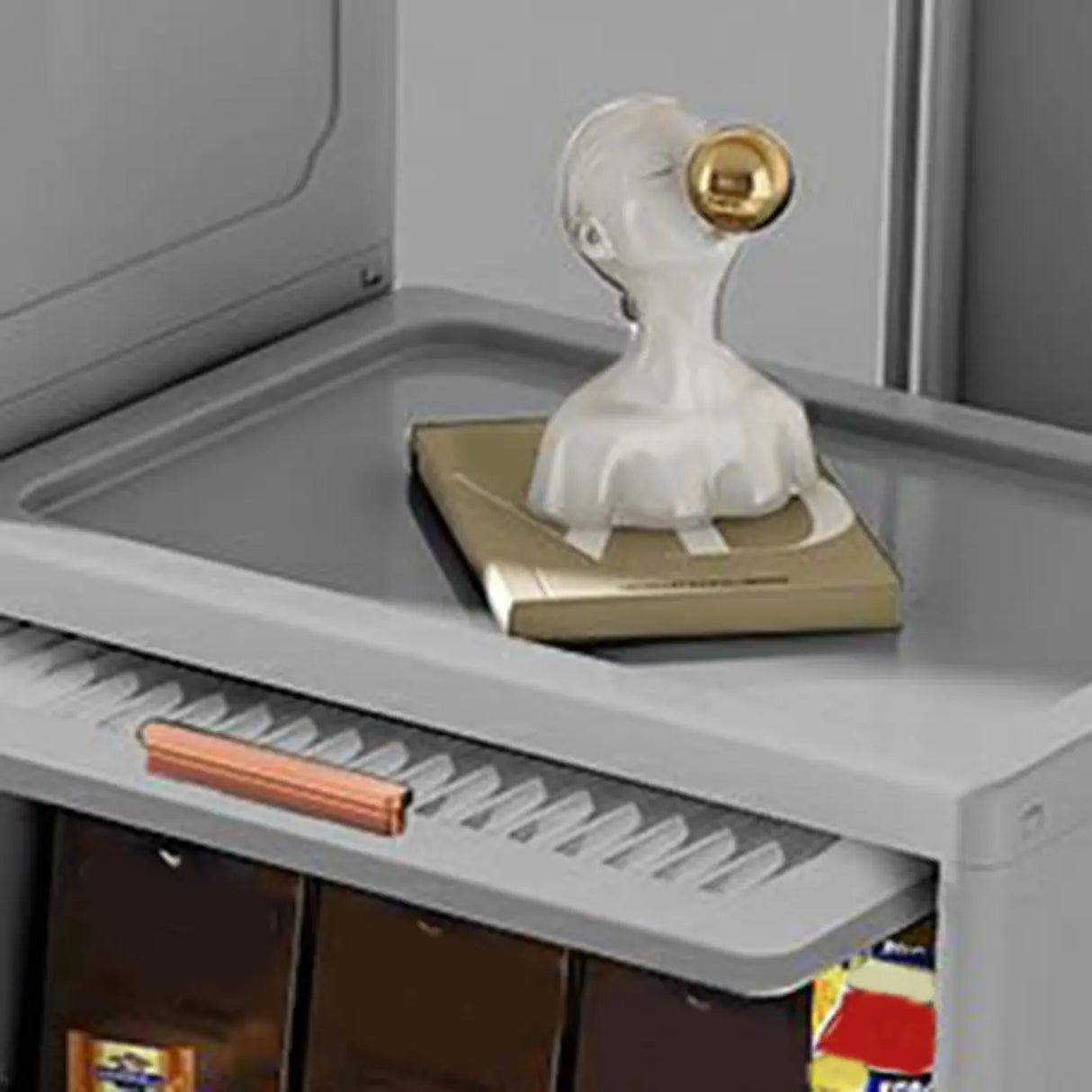 Vertical Acrylic Grey Storage Organizer Lingerie Chest Image - 13