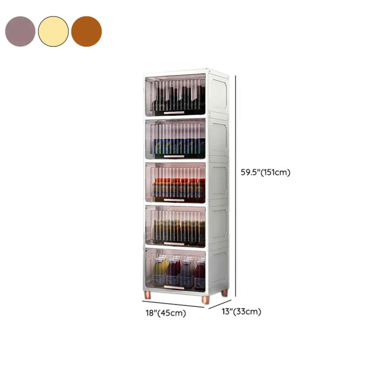 Vertical Acrylic Grey Storage Organizer Lingerie Chest