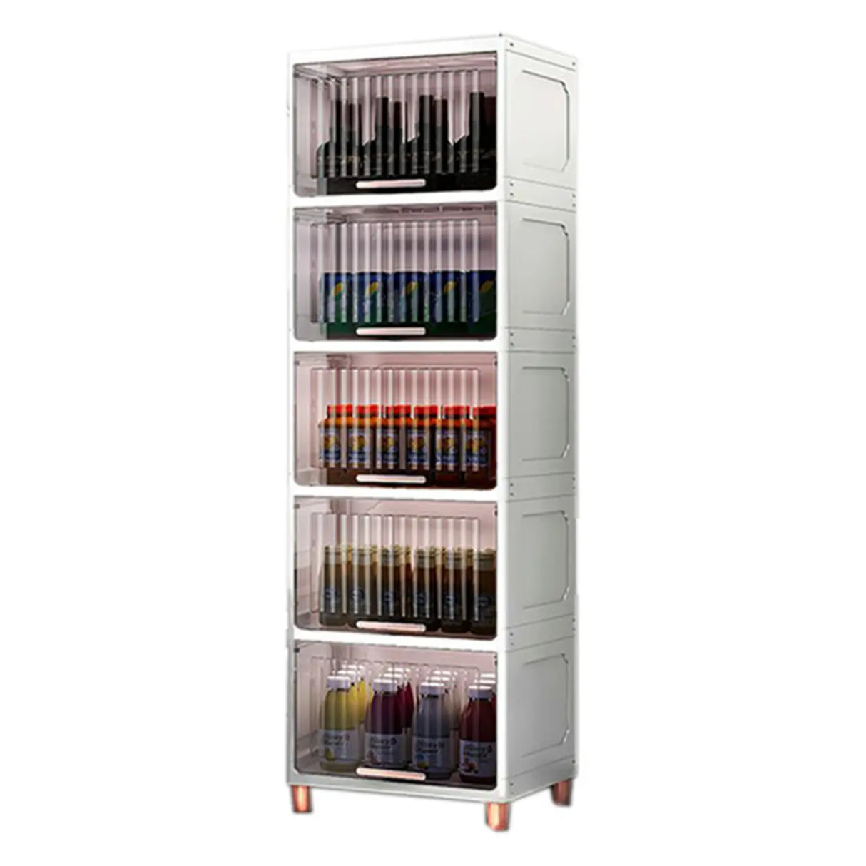 Vertical Acrylic Grey Storage Organizer Lingerie Chest Image - 2