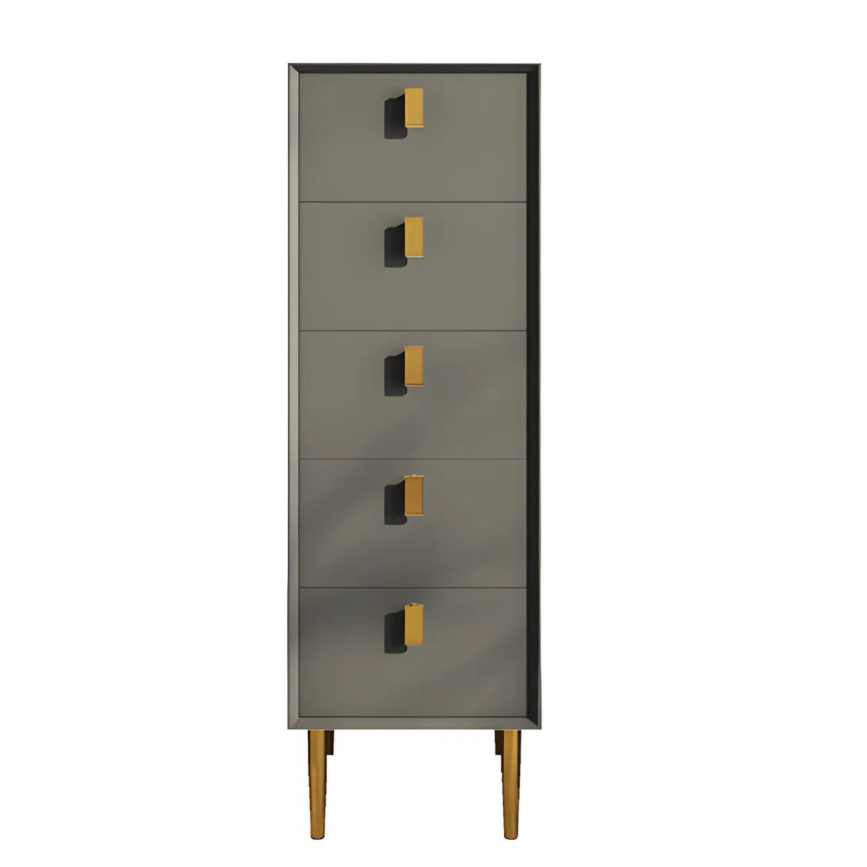 Vertical Glam Beige Pine Wood Dresser for Bedroom Image - 12