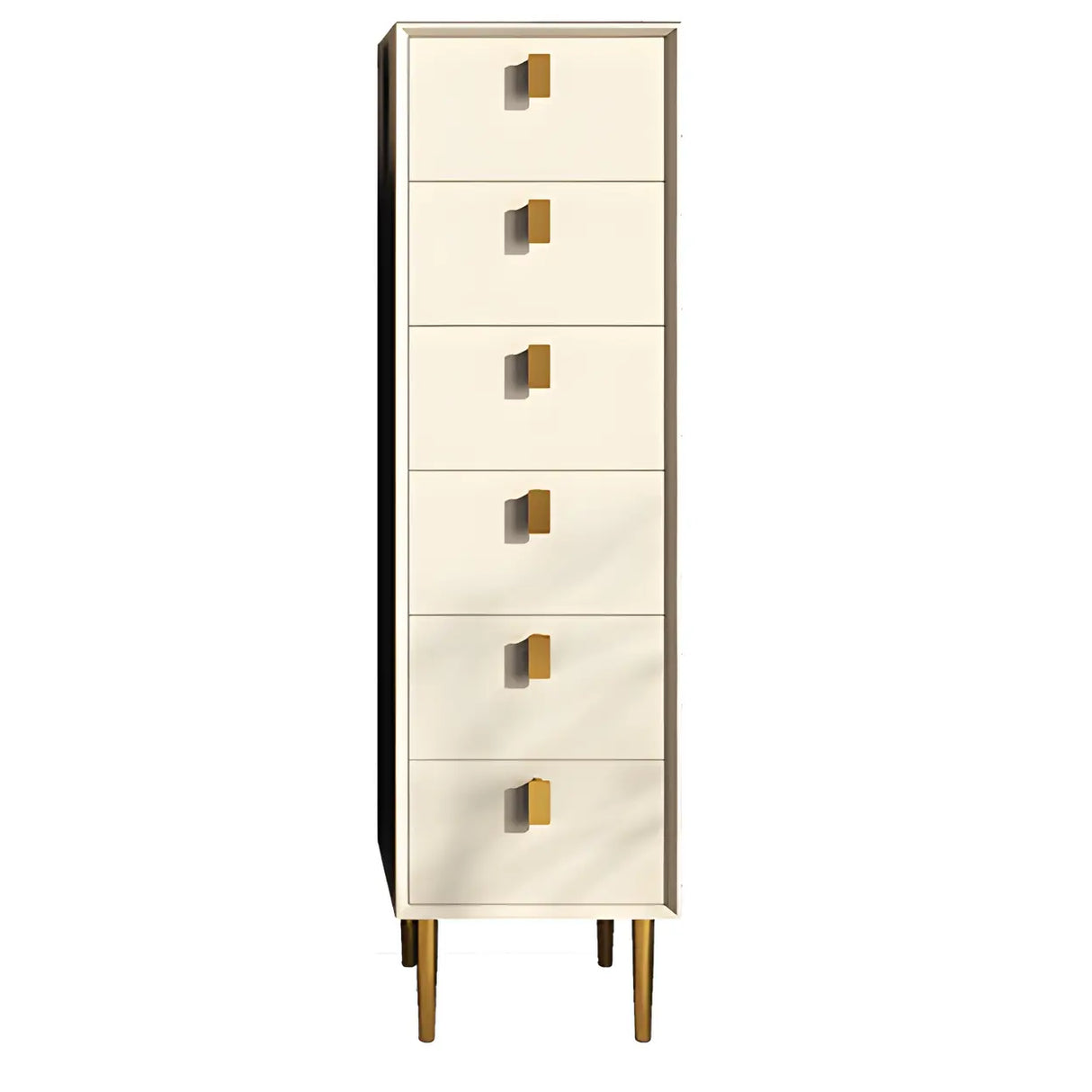Vertical Glam Beige Pine Wood Dresser for Bedroom Image - 2