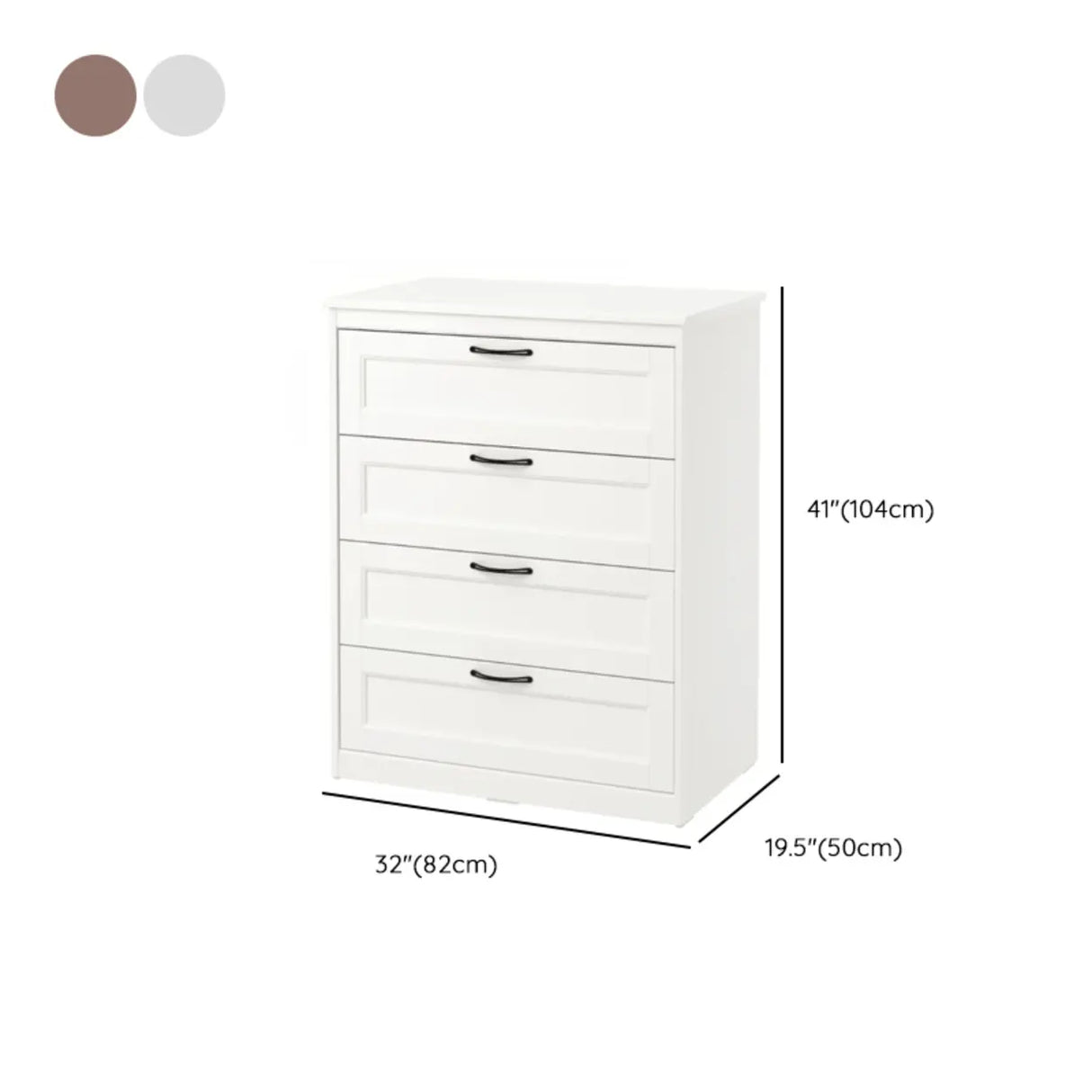 Vertical Hardwood Brown Storage Dresser with Drawers