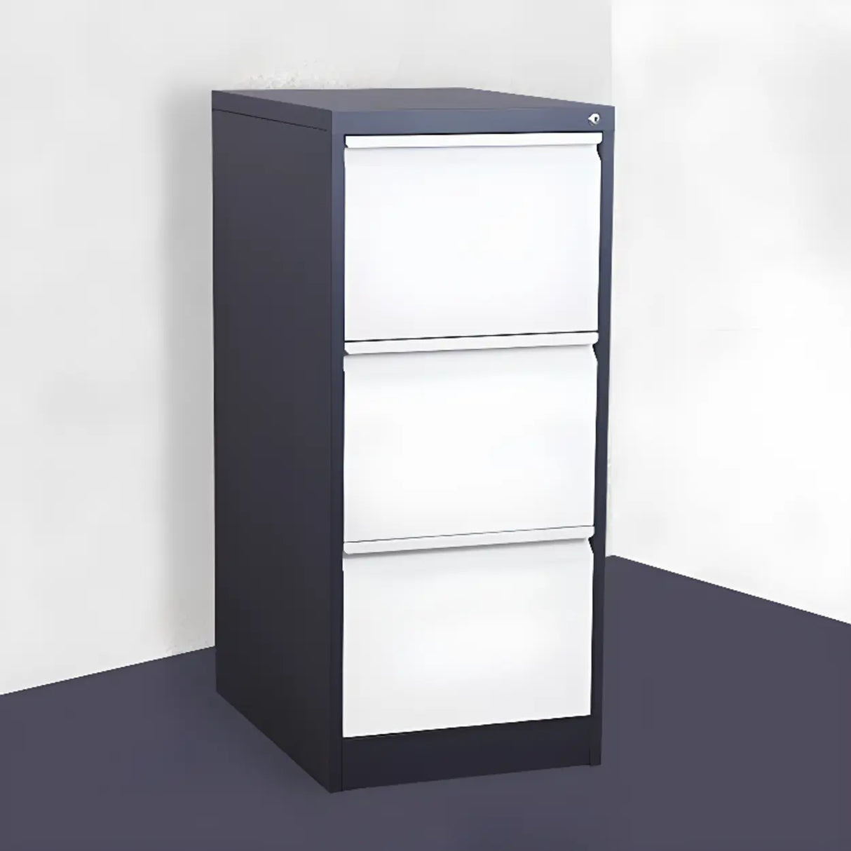 Vertical Metal White File Cabinet with Secure Storage Image - 15