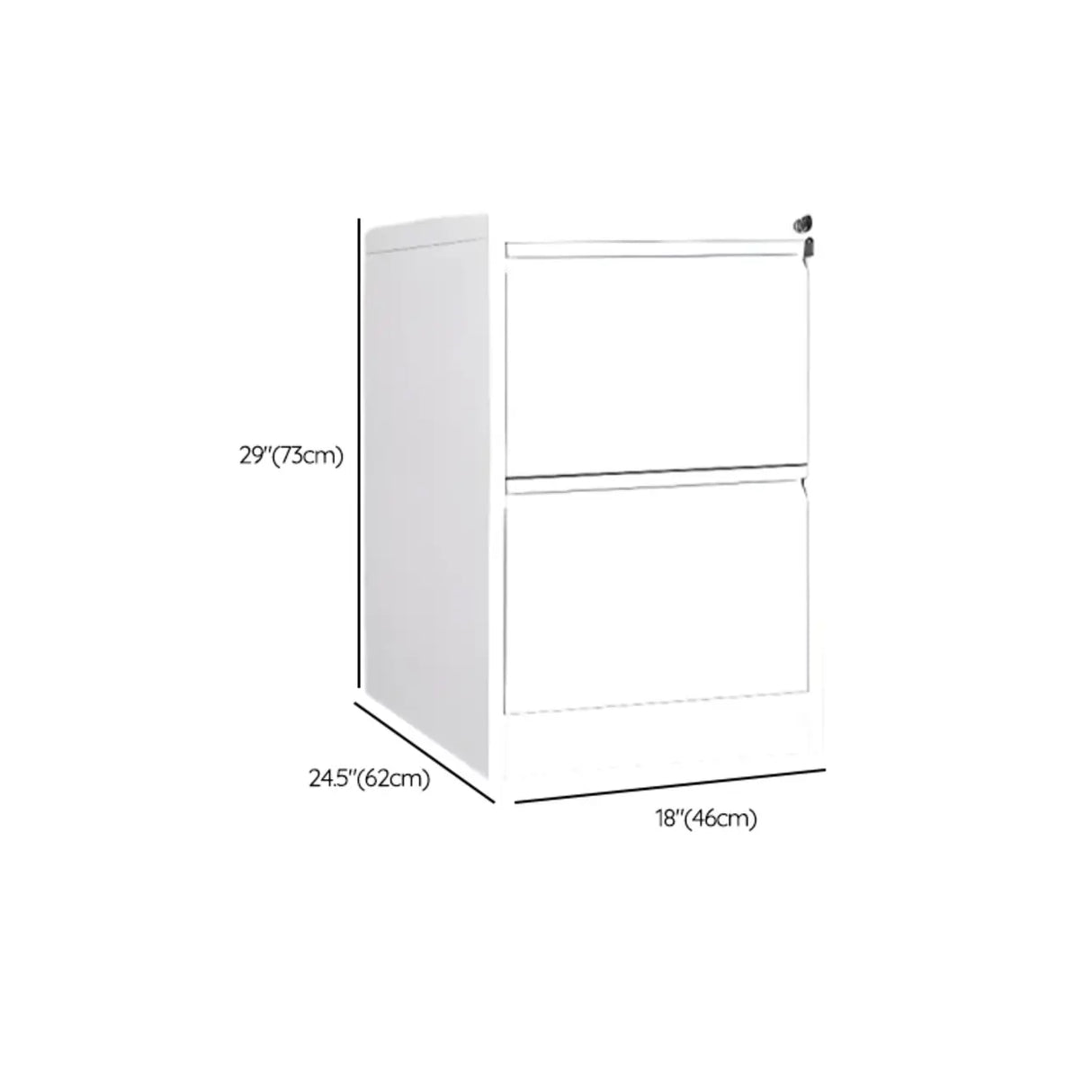 Vertical Metal White File Cabinet with Secure Storage Image - 33