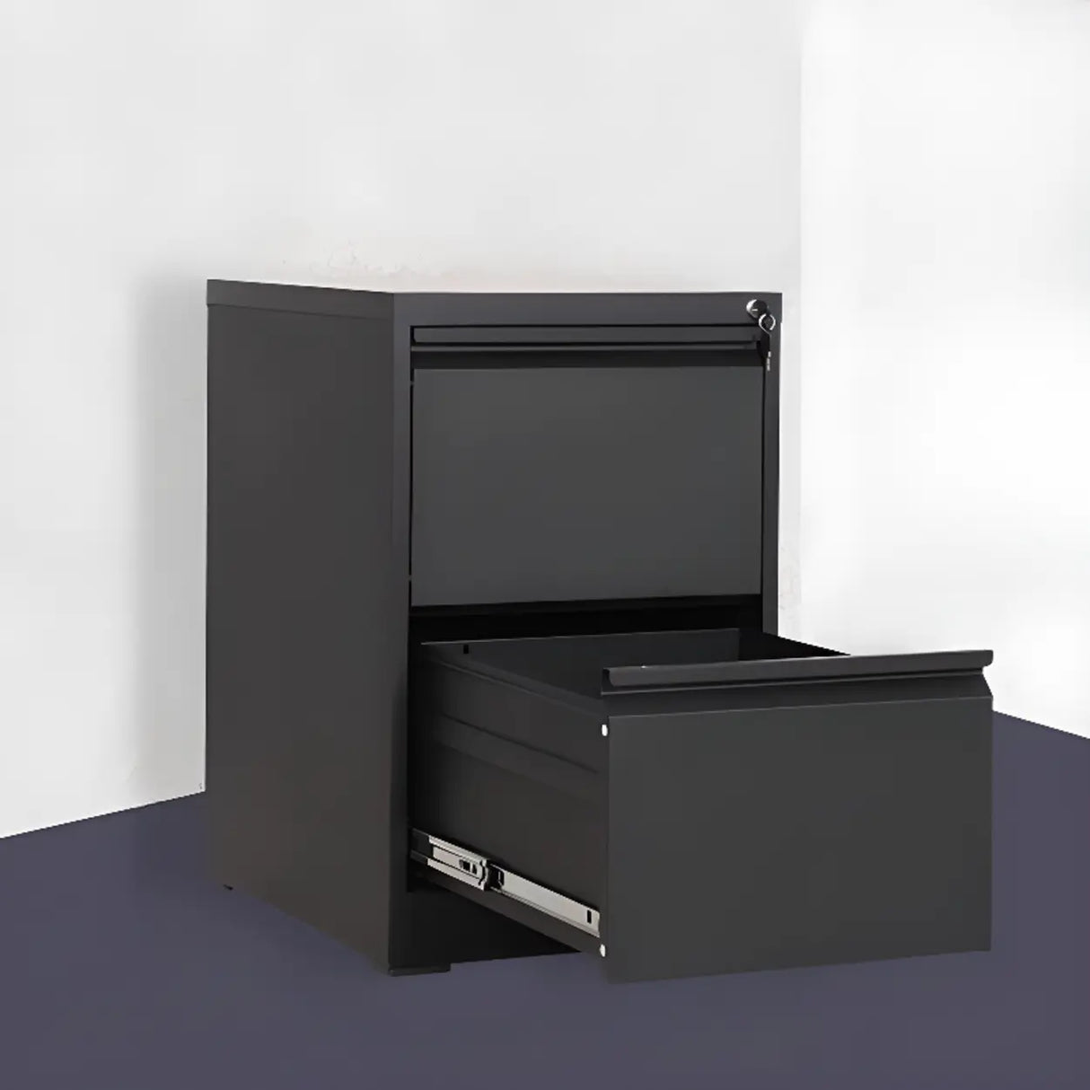 Vertical Metal White File Cabinet with Secure Storage Image - 17