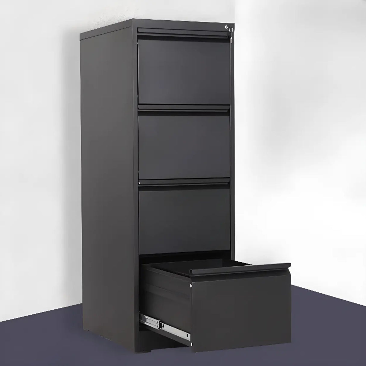 Vertical Metal White File Cabinet with Secure Storage Image - 19