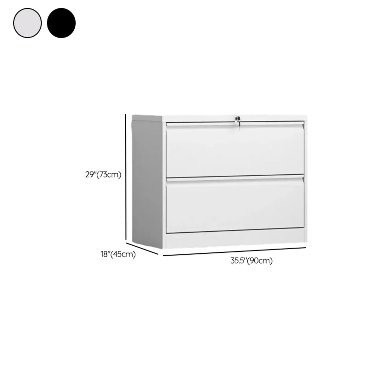 Vertical Metal White File Cabinet with Secure Storage Image - 38