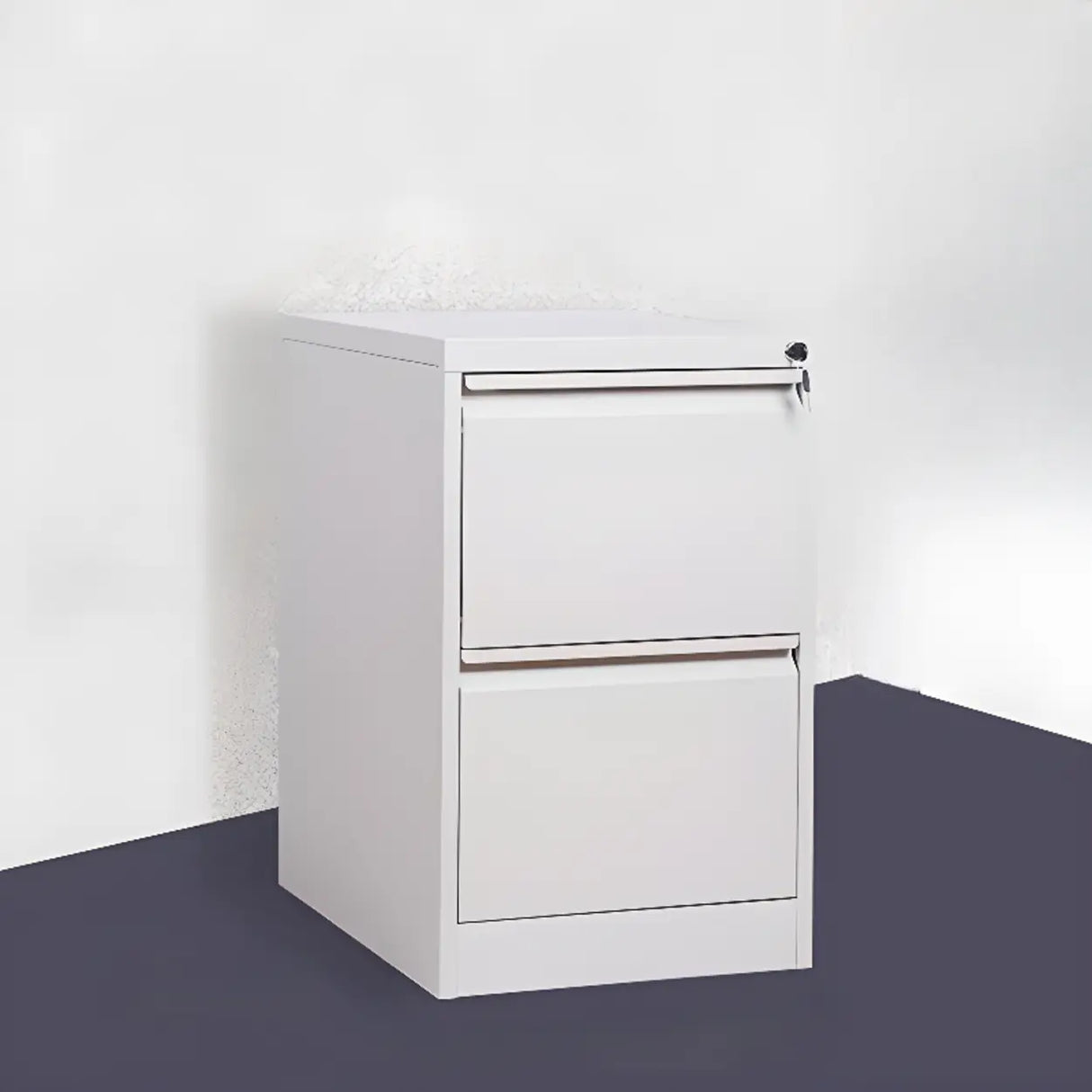 Vertical Metal White File Cabinet with Secure Storage Image - 20